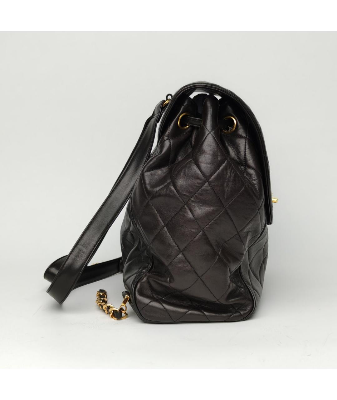 CHANEL Черная кожаная сумка через плечо, фото 5