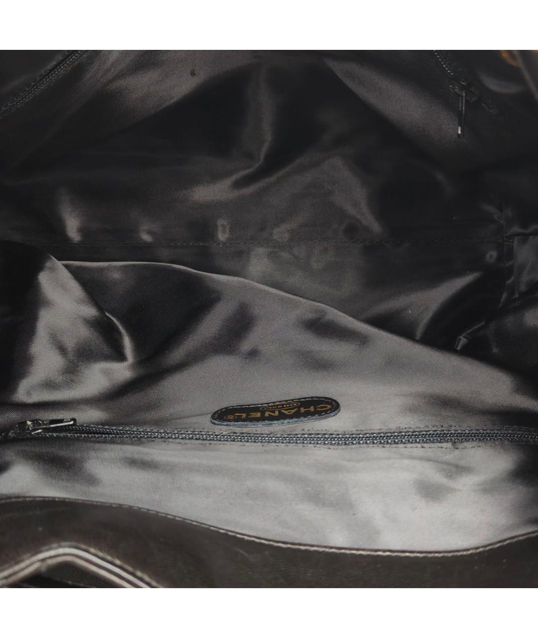 CHANEL Черная кожаная сумка через плечо, фото 7