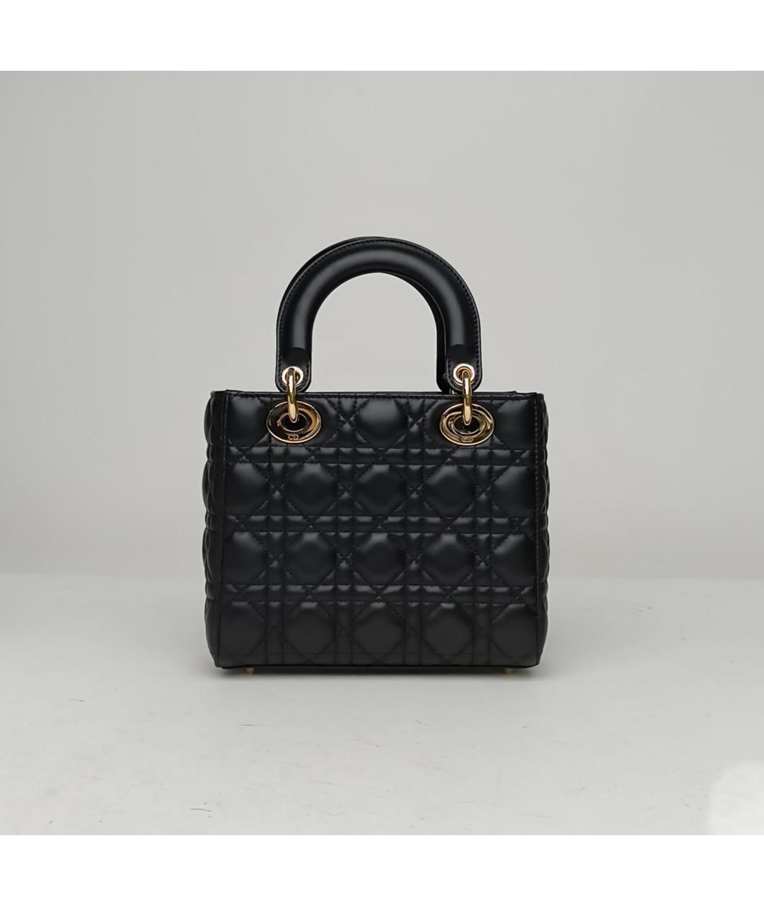 CHRISTIAN DIOR Черная кожаная сумка через плечо, фото 4