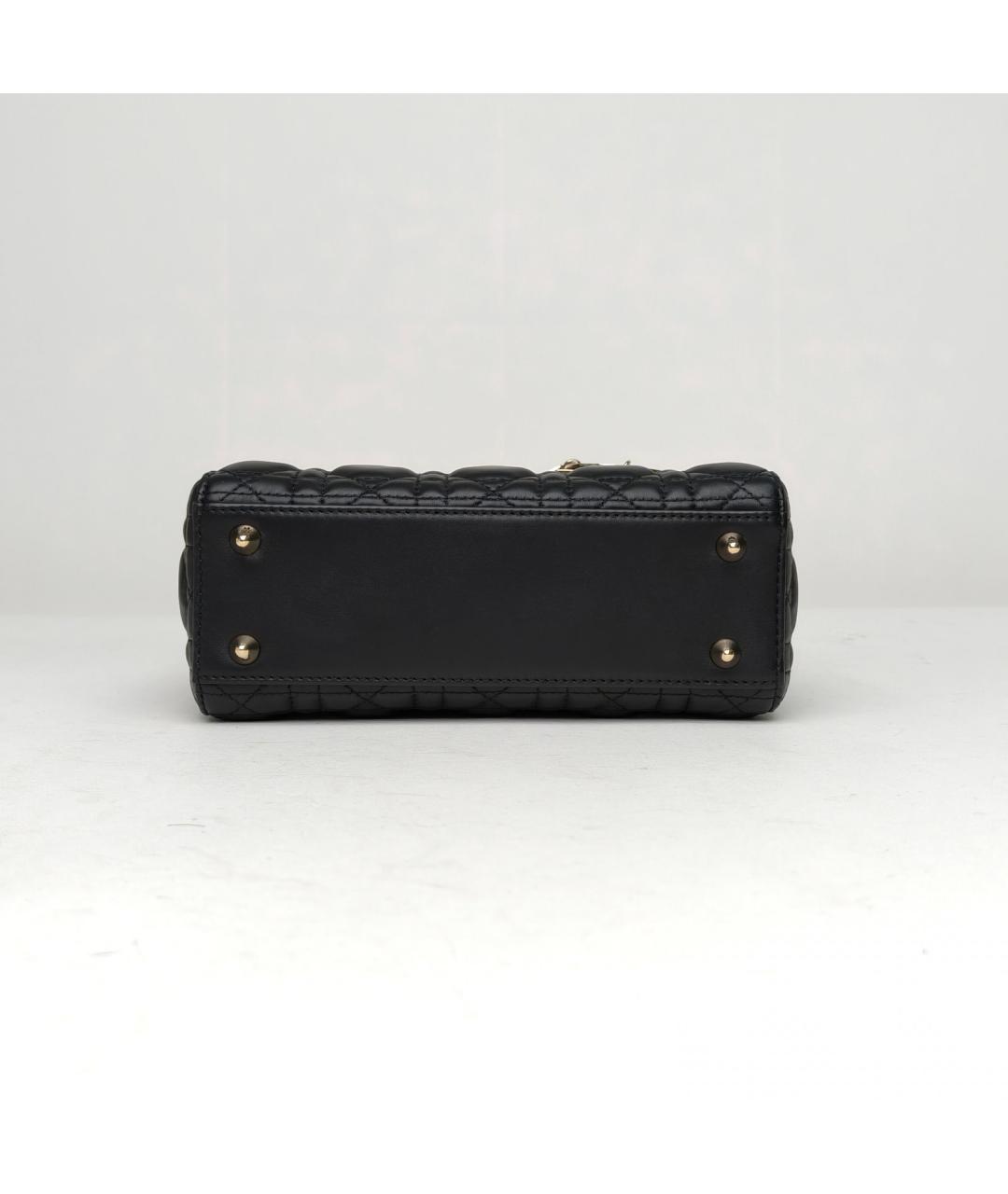 CHRISTIAN DIOR Черная кожаная сумка через плечо, фото 6