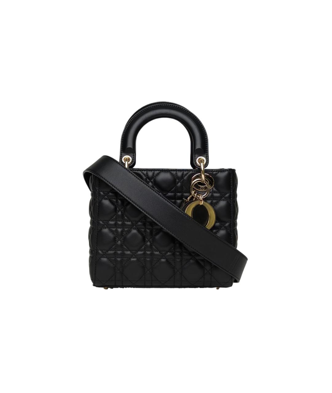 CHRISTIAN DIOR Черная кожаная сумка через плечо, фото 9