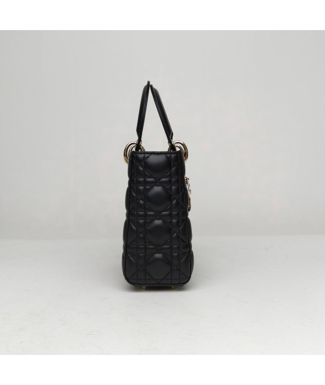 CHRISTIAN DIOR Черная кожаная сумка через плечо, фото 5