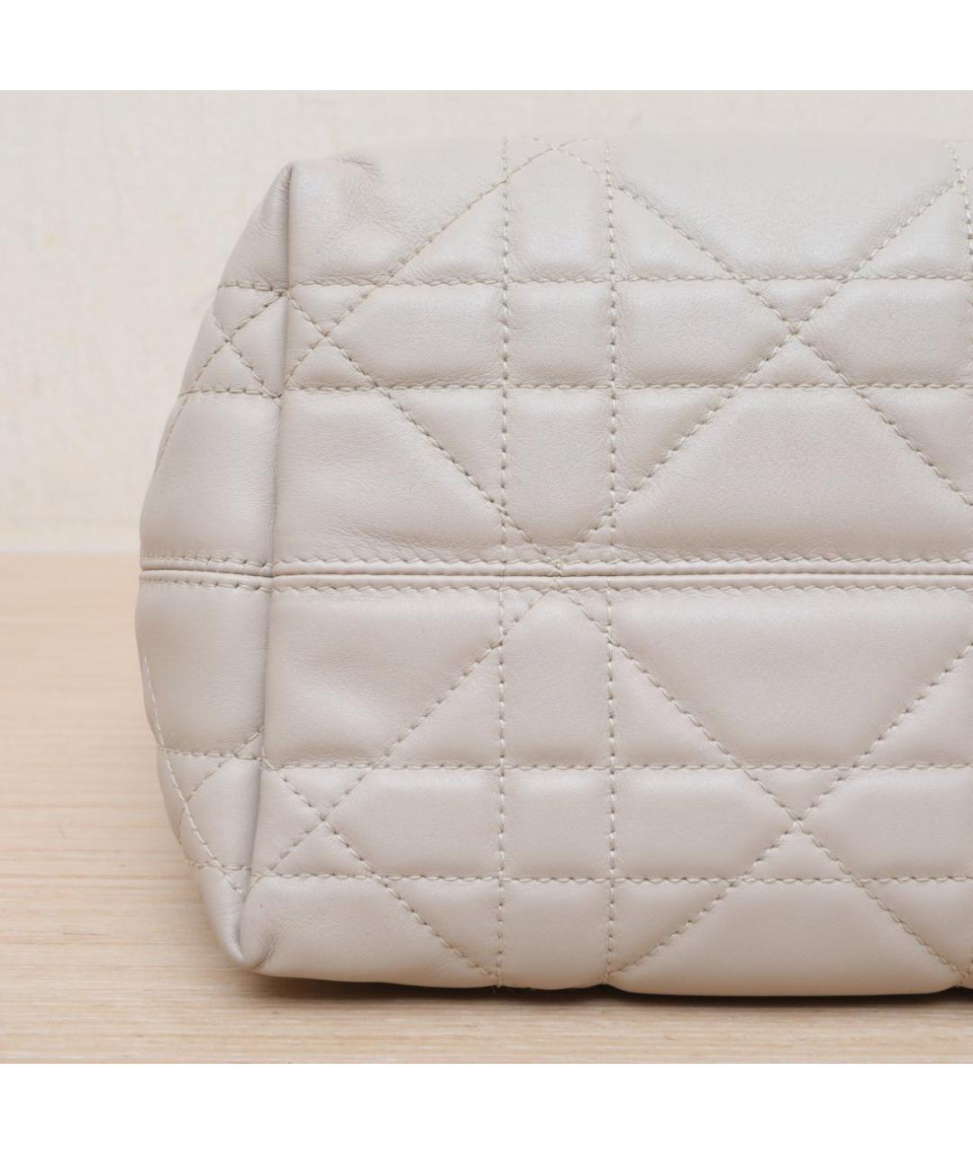 CHRISTIAN DIOR Бежевая кожаная сумка через плечо, фото 8