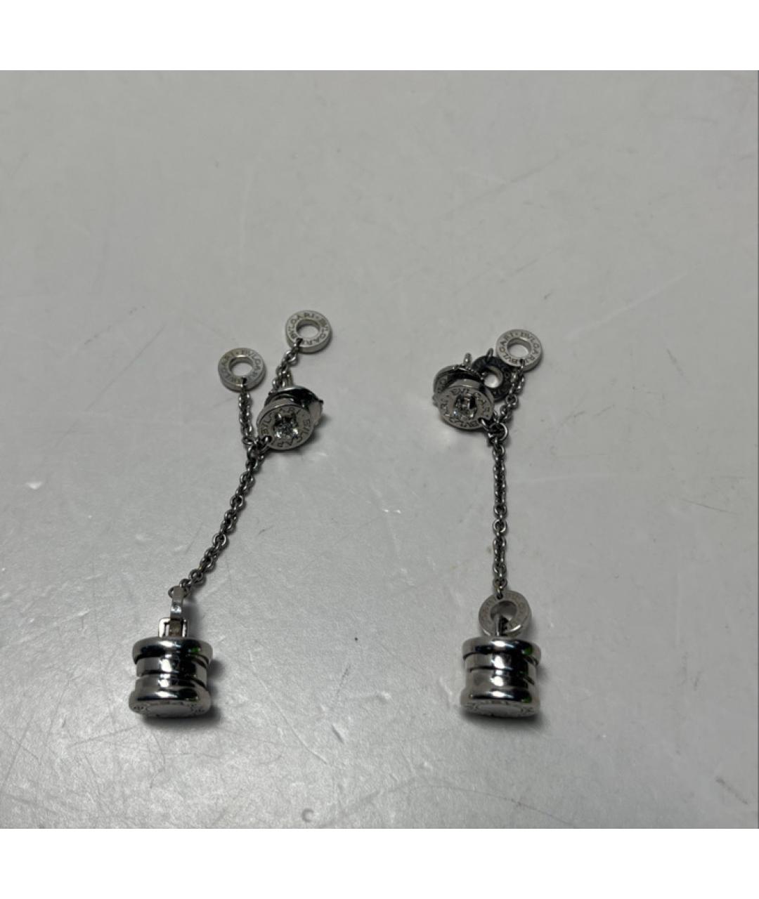 BVLGARI Серебряные серьги из белого золота, фото 7