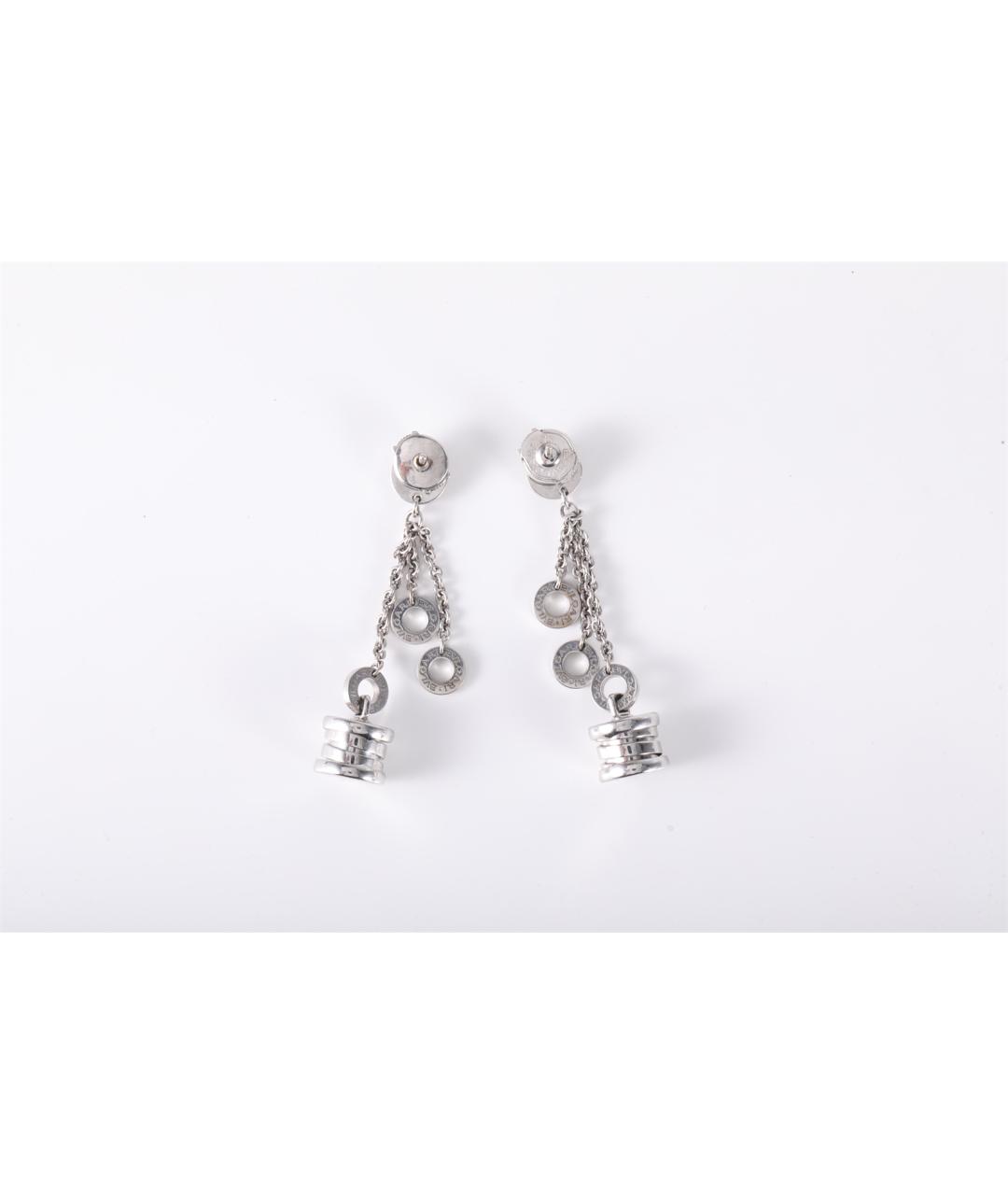 BVLGARI Серебряные серьги из белого золота, фото 4