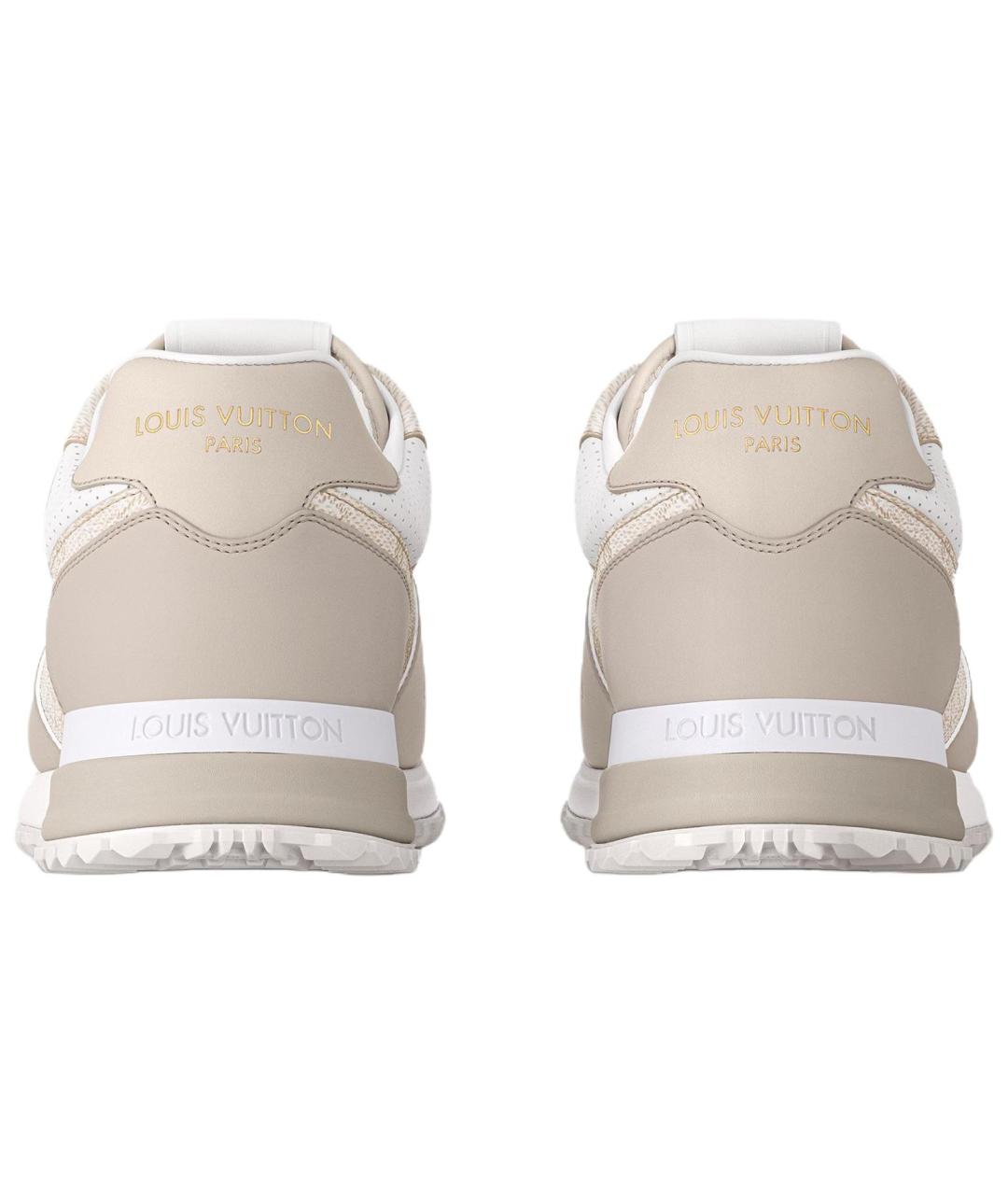 LOUIS VUITTON Коричневые кожаные низкие кроссовки / кеды, фото 5