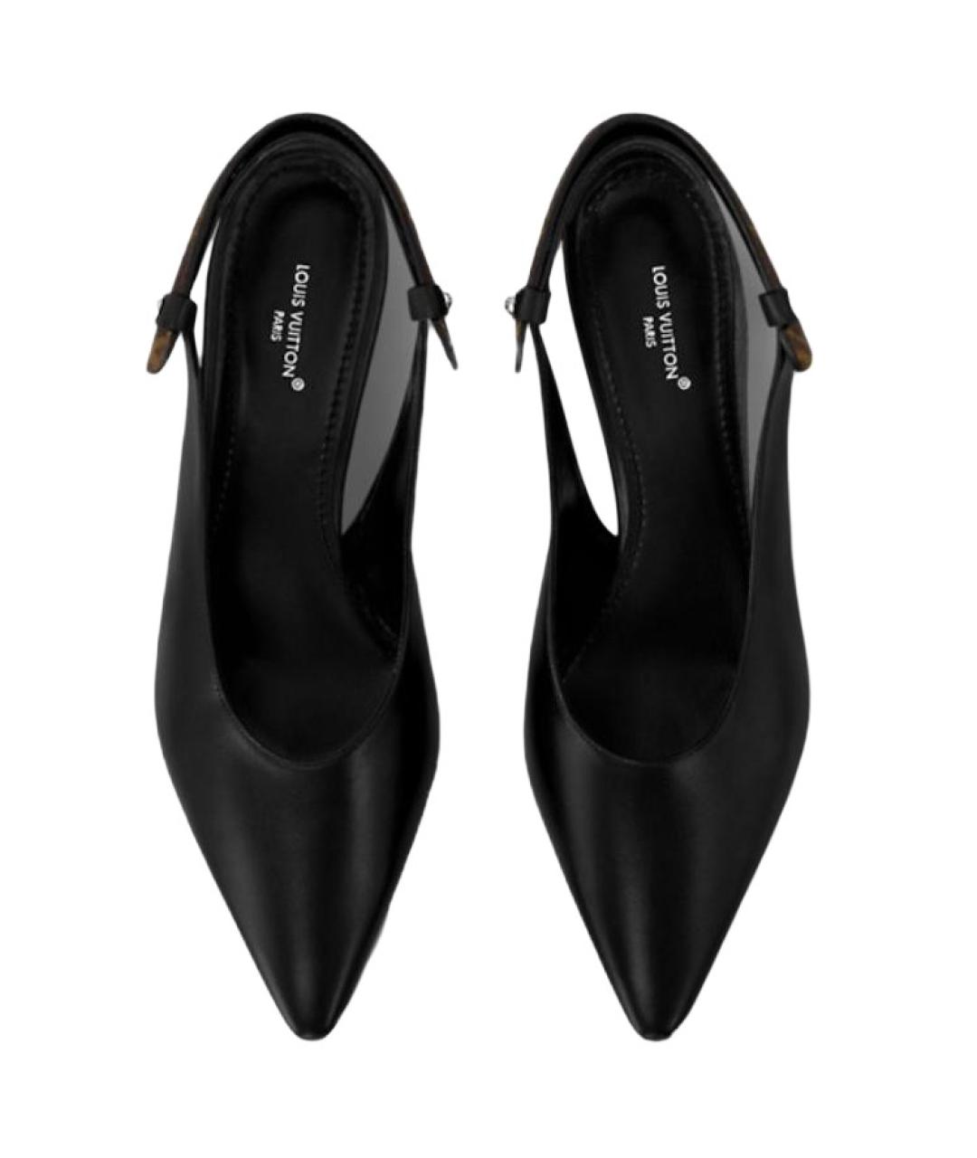 LOUIS VUITTON Черные кожаные туфли, фото 4