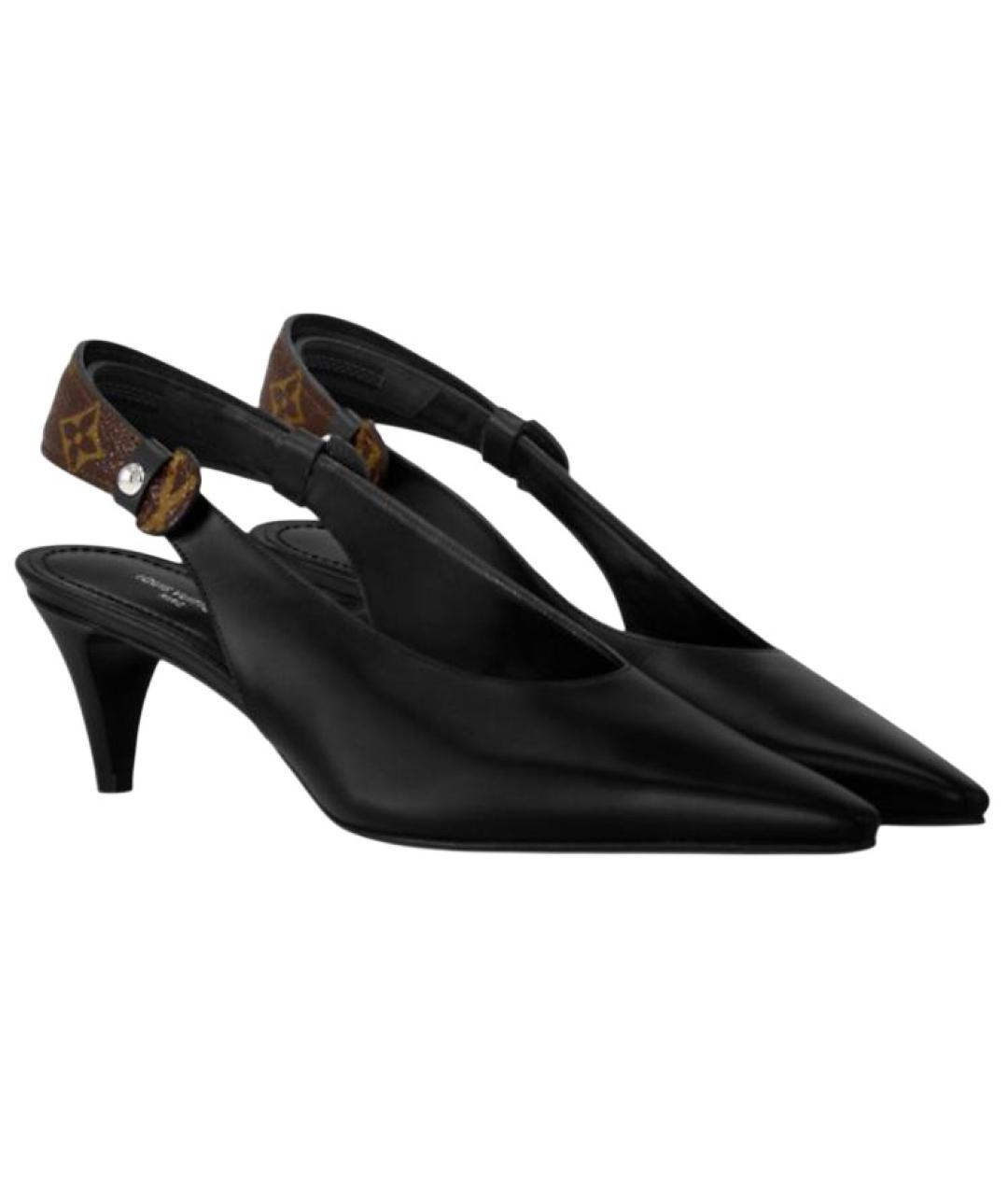 LOUIS VUITTON Черные кожаные туфли, фото 3