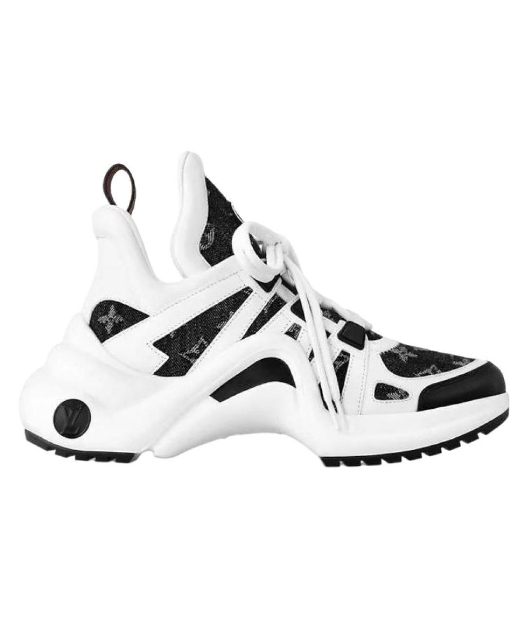 LOUIS VUITTON Черные кожаные кроссовки, фото 1