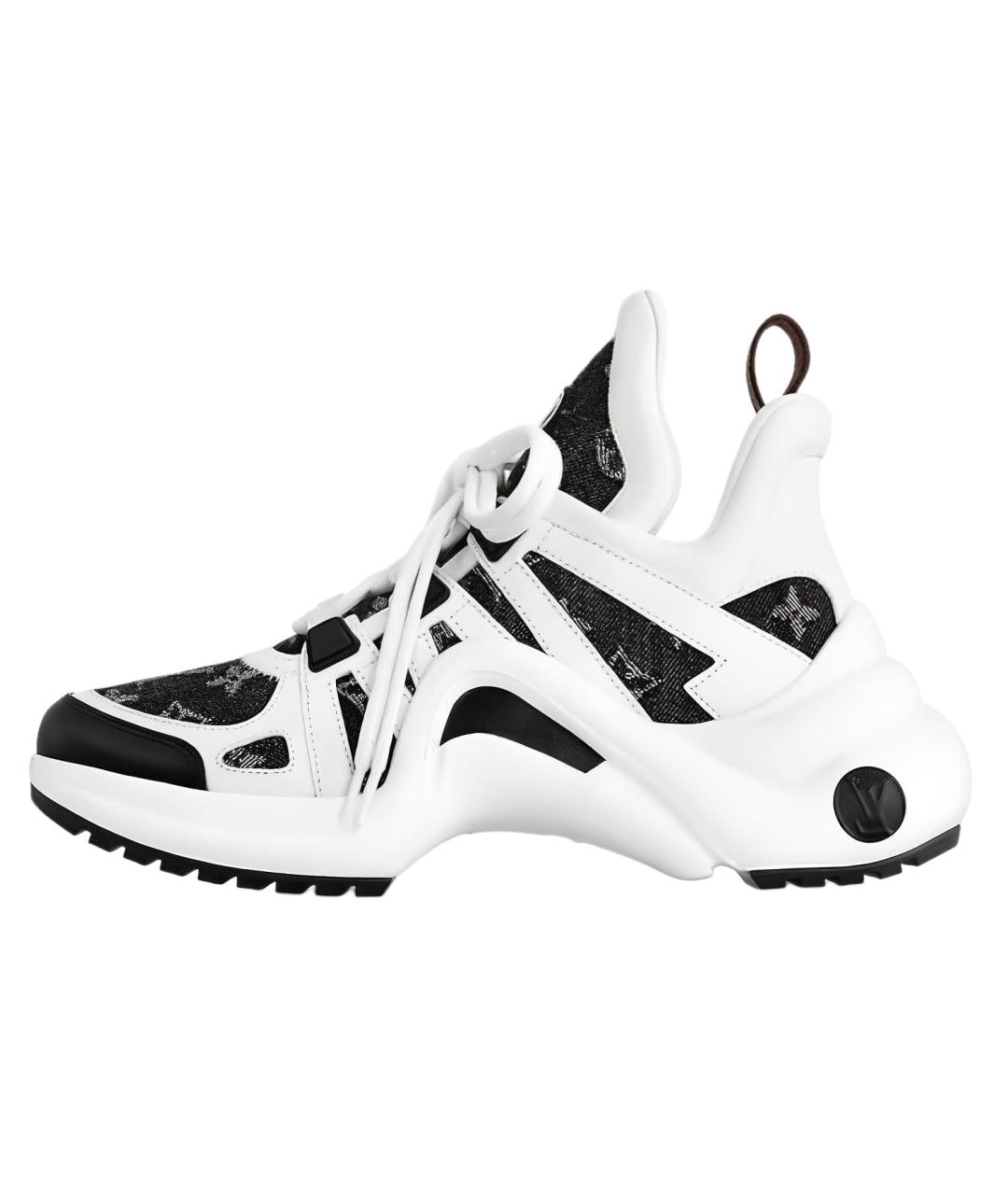 LOUIS VUITTON Черные кожаные кроссовки, фото 2