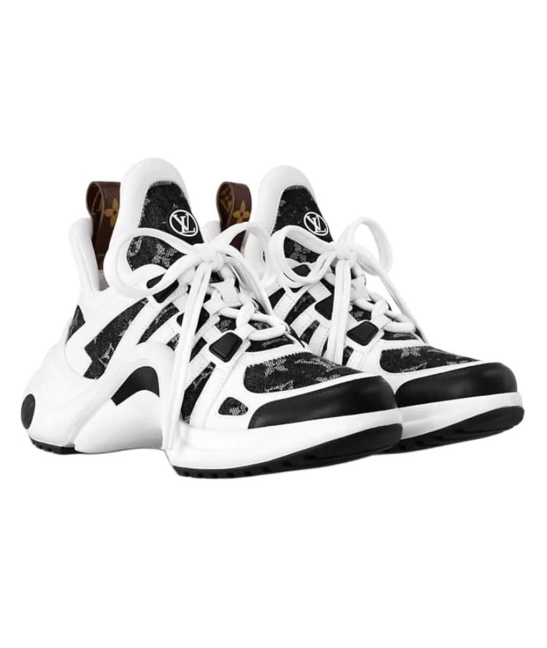 LOUIS VUITTON Черные кожаные кроссовки, фото 3