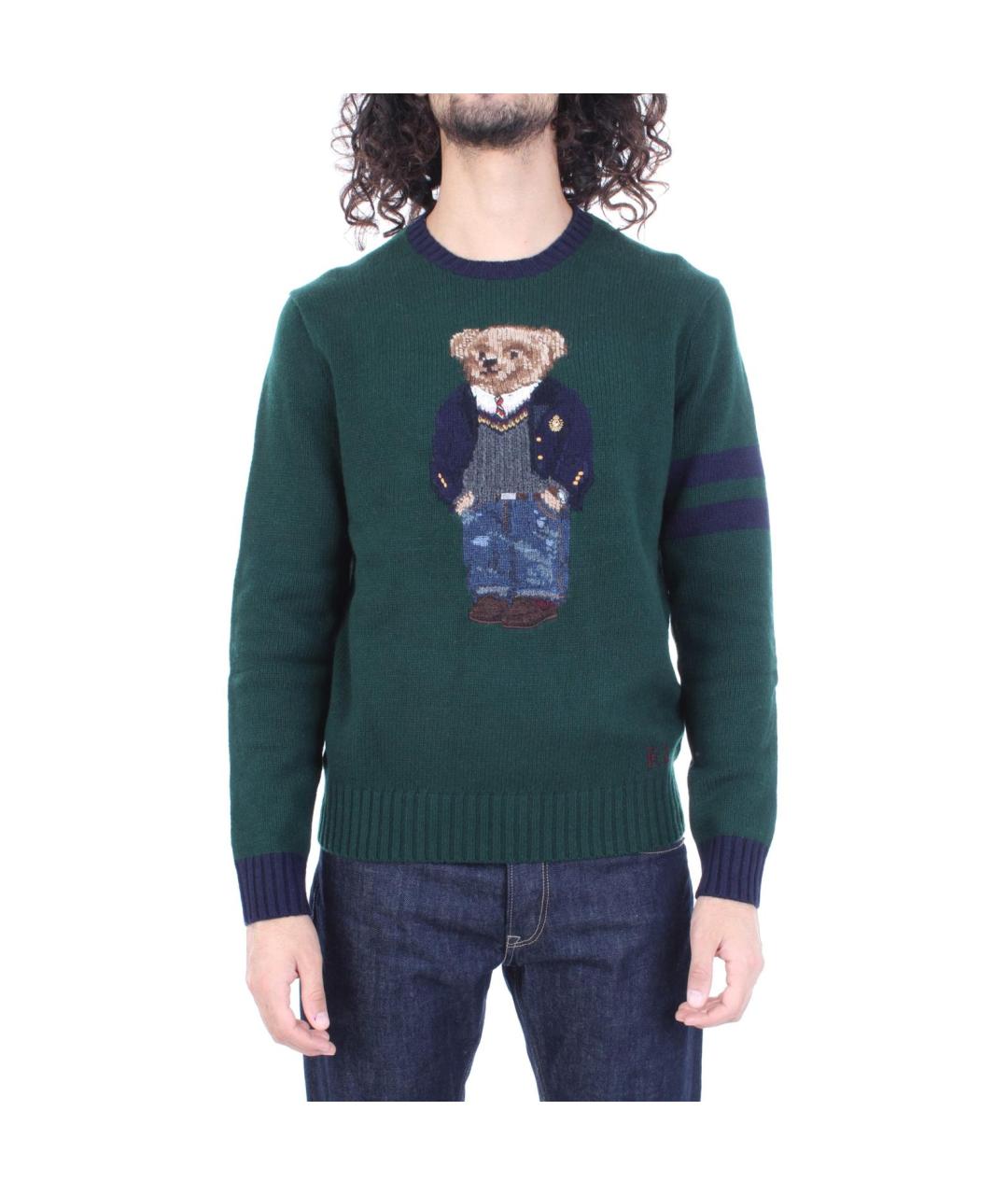 POLO RALPH LAUREN Зеленый джемпер / свитер, фото 2