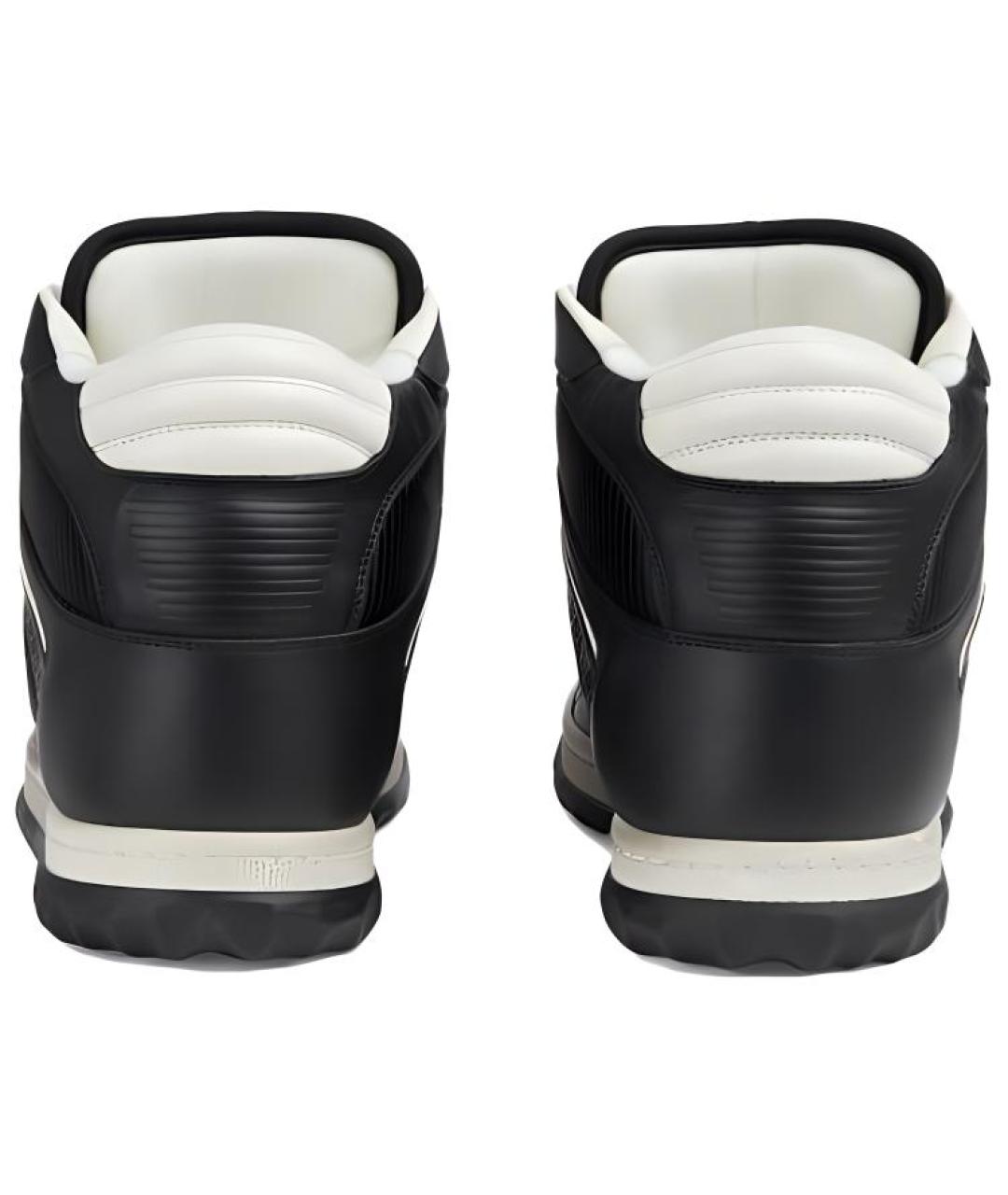 GUCCI Черные кожаные низкие кроссовки / кеды, фото 5