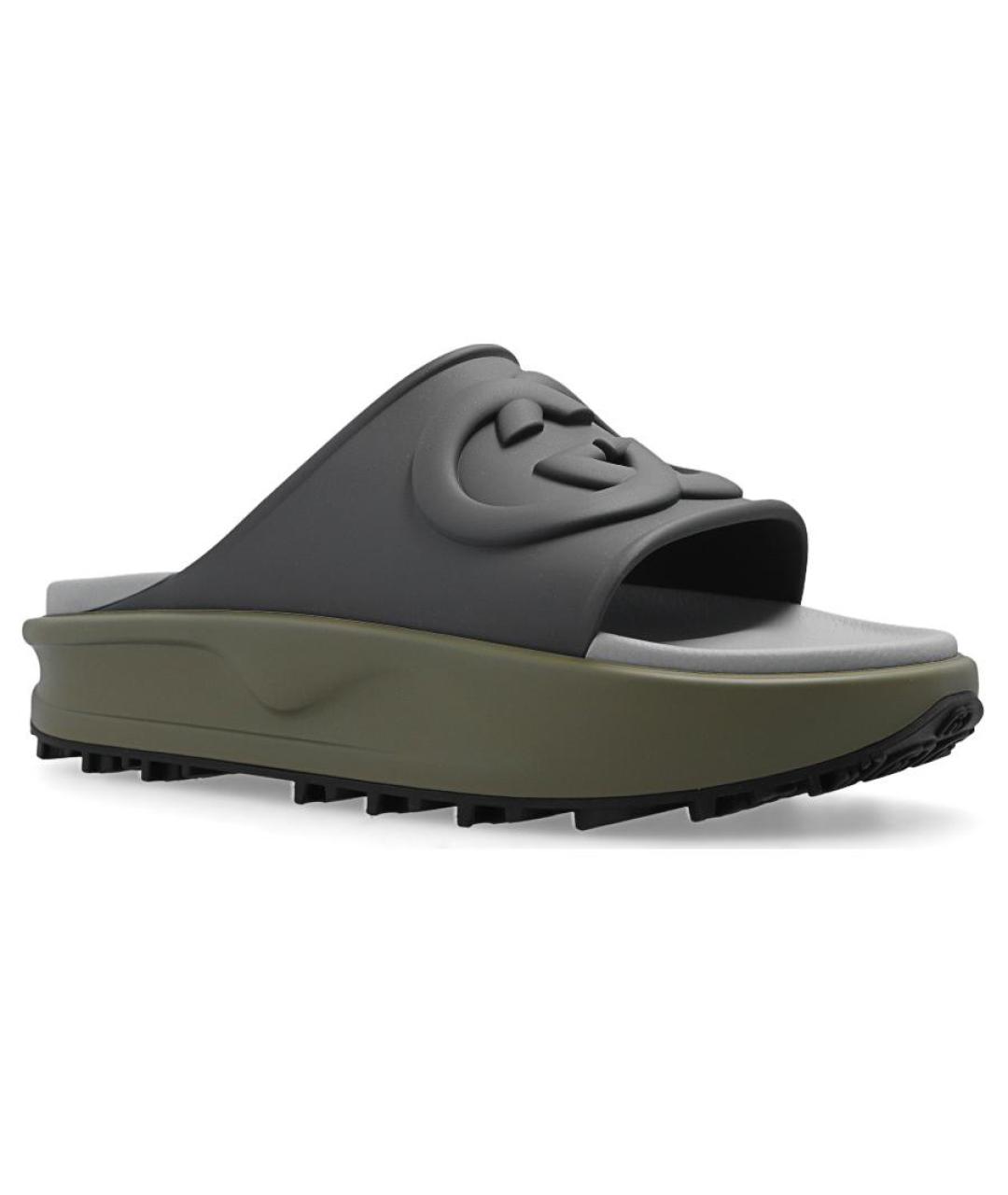 GUCCI Хаки сандалии, фото 3