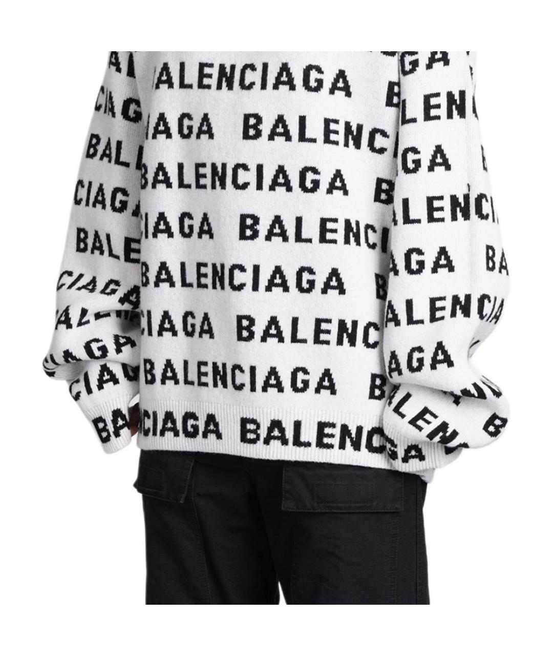 BALENCIAGA Белый джемпер / свитер, фото 6