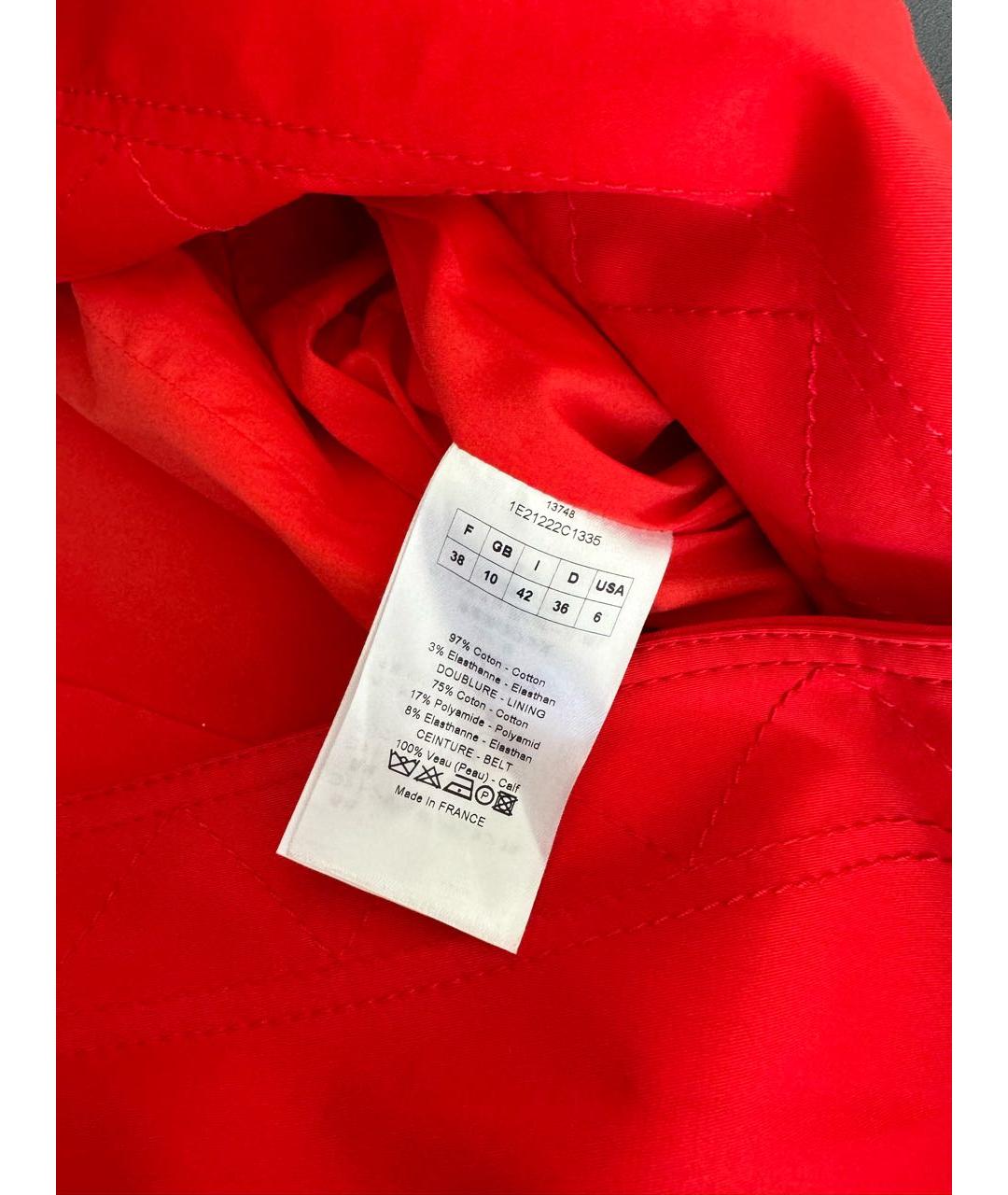CHRISTIAN DIOR Красный хлопковый жакет/пиджак, фото 6