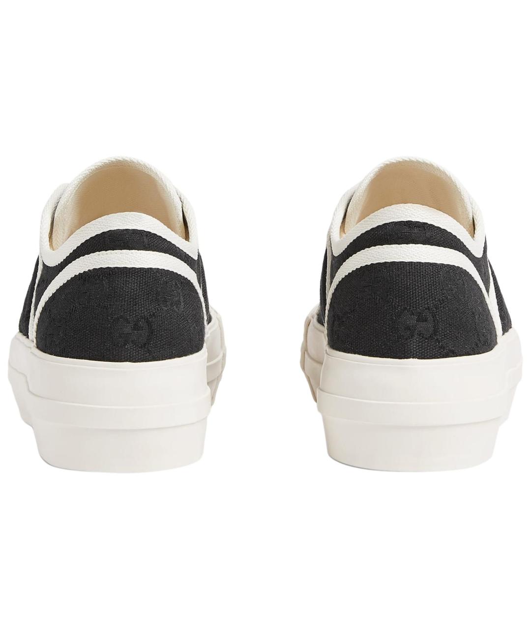 GUCCI Черные текстильные кеды, фото 5