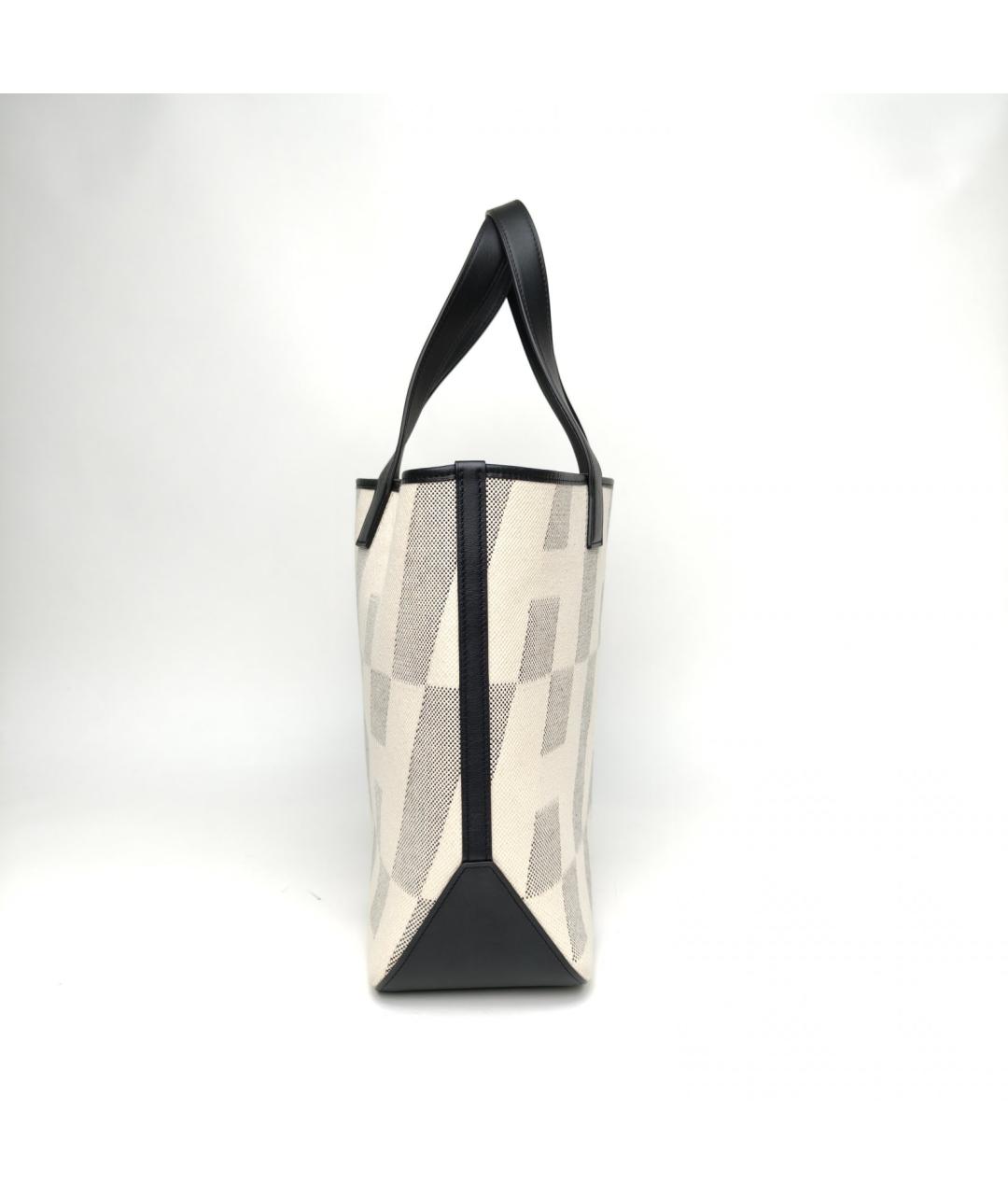 HERMES Бежевая тканевая сумка тоут, фото 3