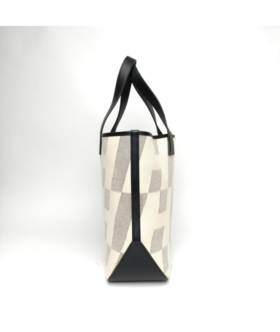 HERMES Бежевая тканевая сумка тоут, фото 5