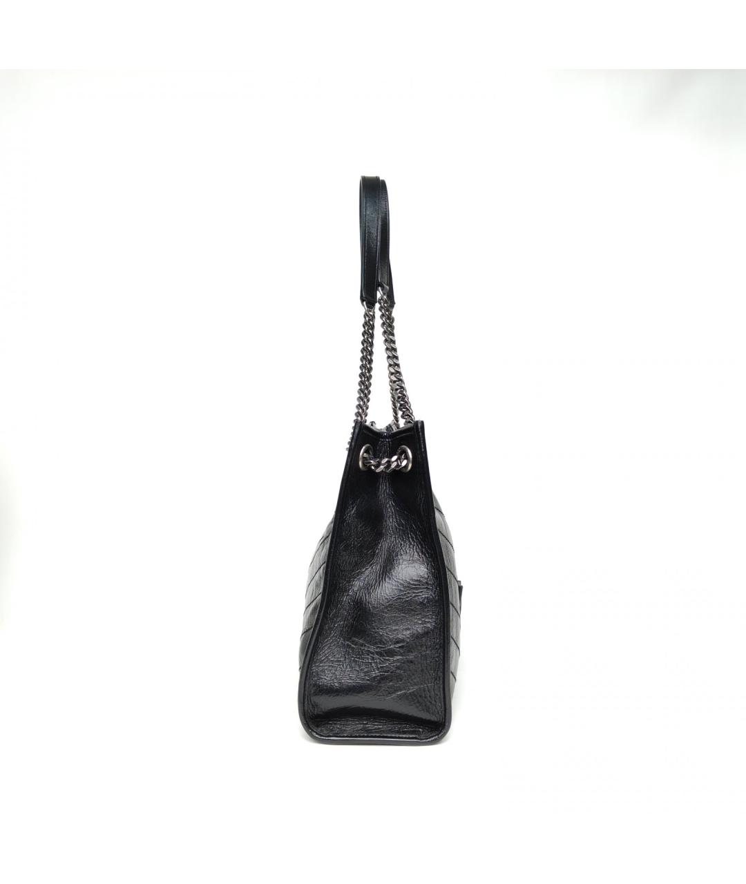 SAINT LAURENT Черная кожаная сумка через плечо, фото 5