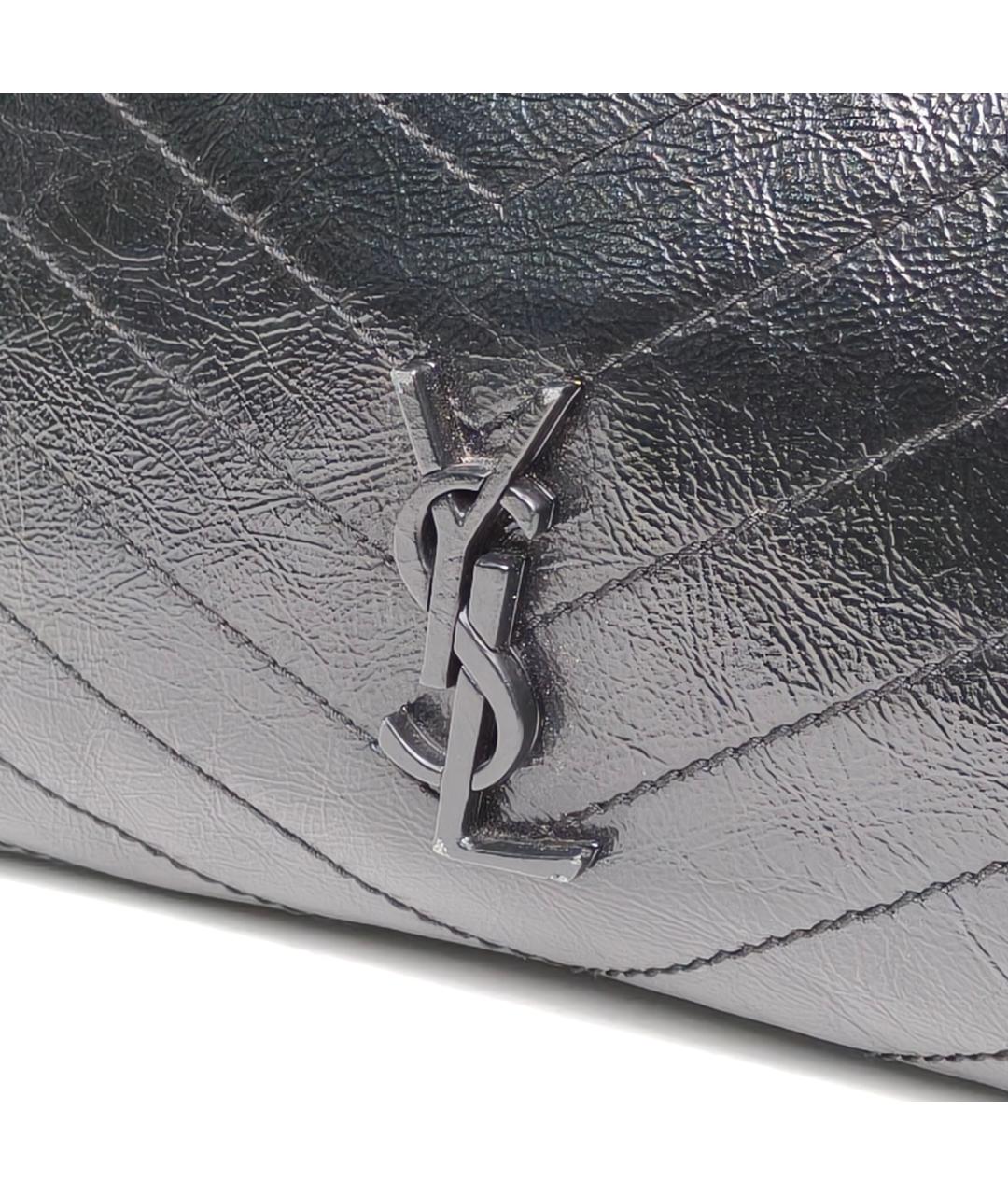 SAINT LAURENT Черная кожаная сумка через плечо, фото 6