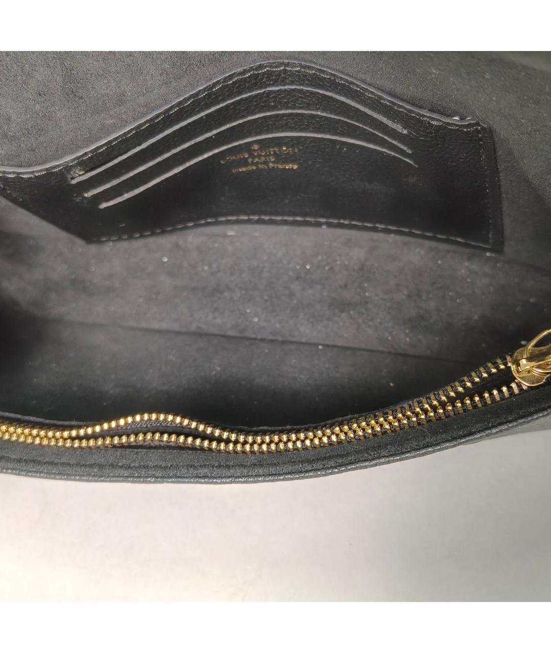 LOUIS VUITTON Черная кожаная сумка через плечо, фото 7