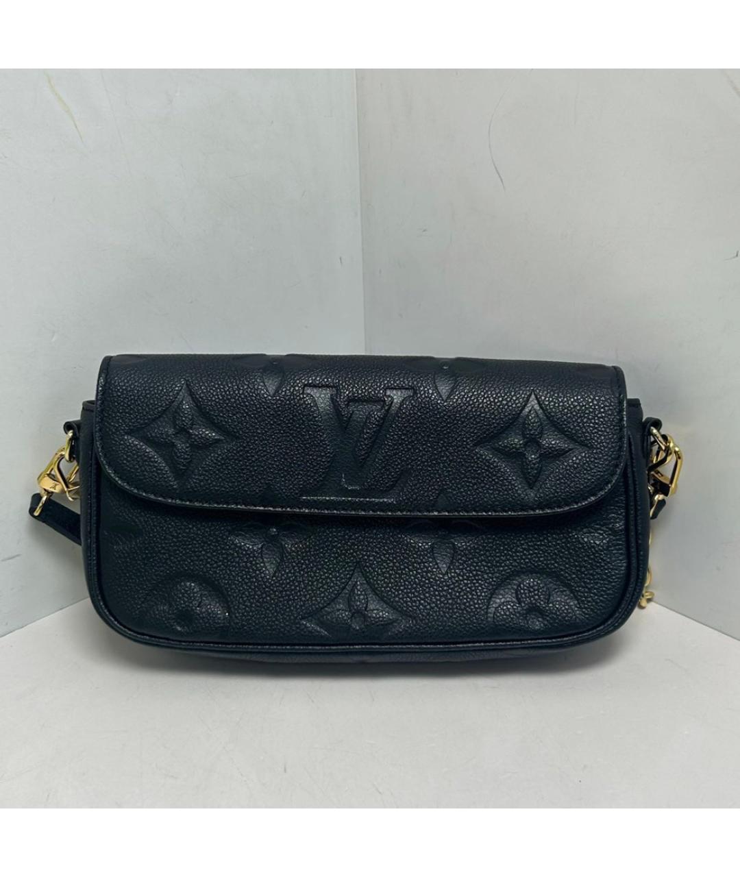 LOUIS VUITTON Черная кожаная сумка через плечо, фото 9