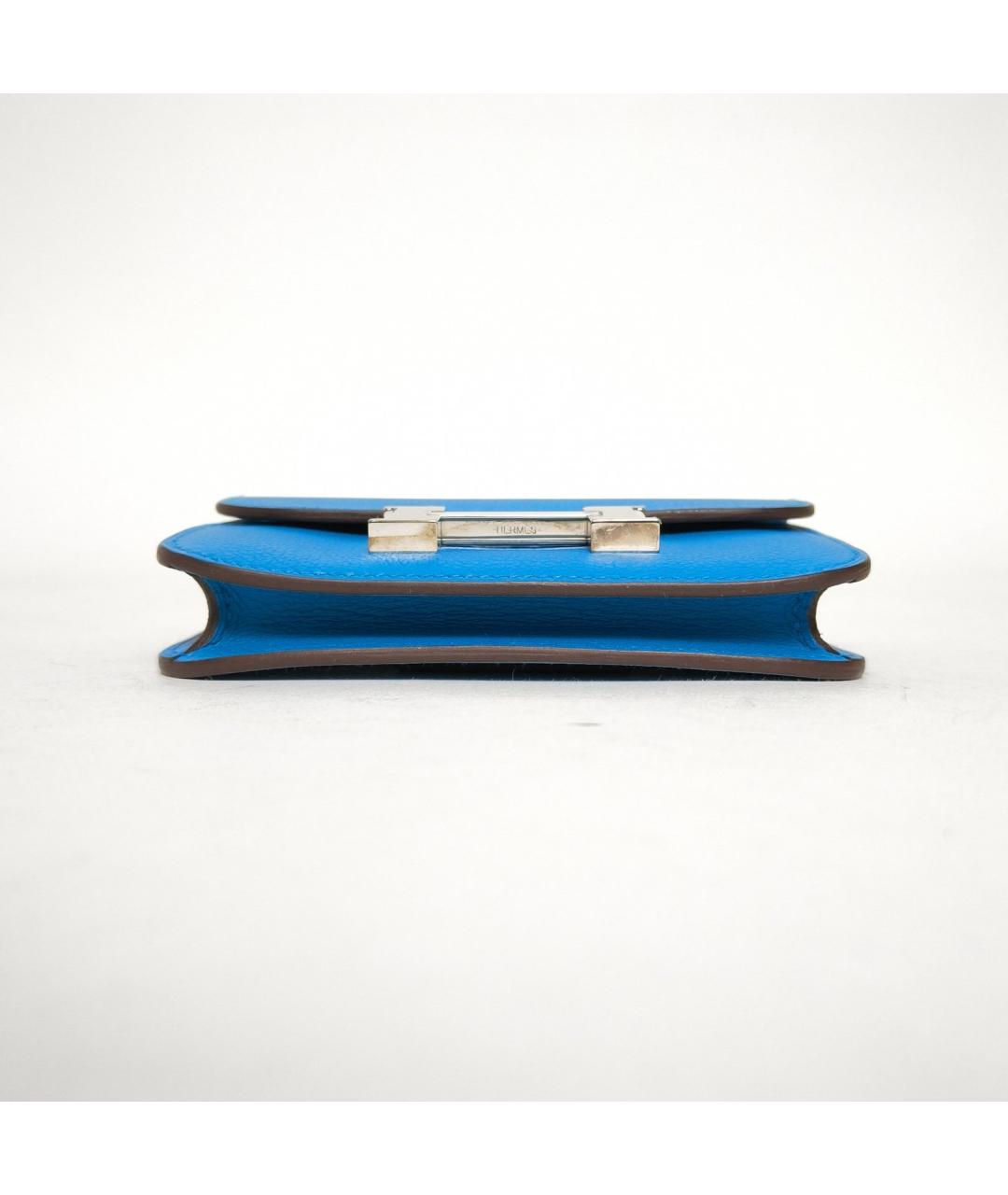 HERMES Синяя кожаная сумка через плечо, фото 6