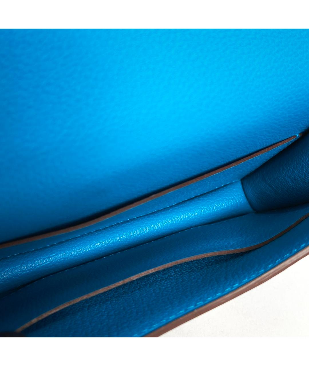 HERMES Синяя кожаная сумка через плечо, фото 8