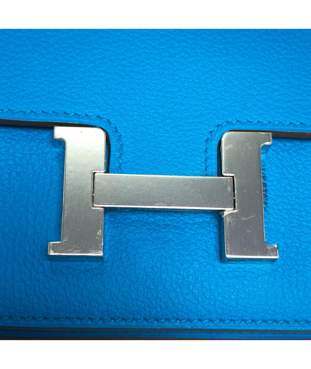 HERMES Синяя кожаная сумка через плечо, фото 7