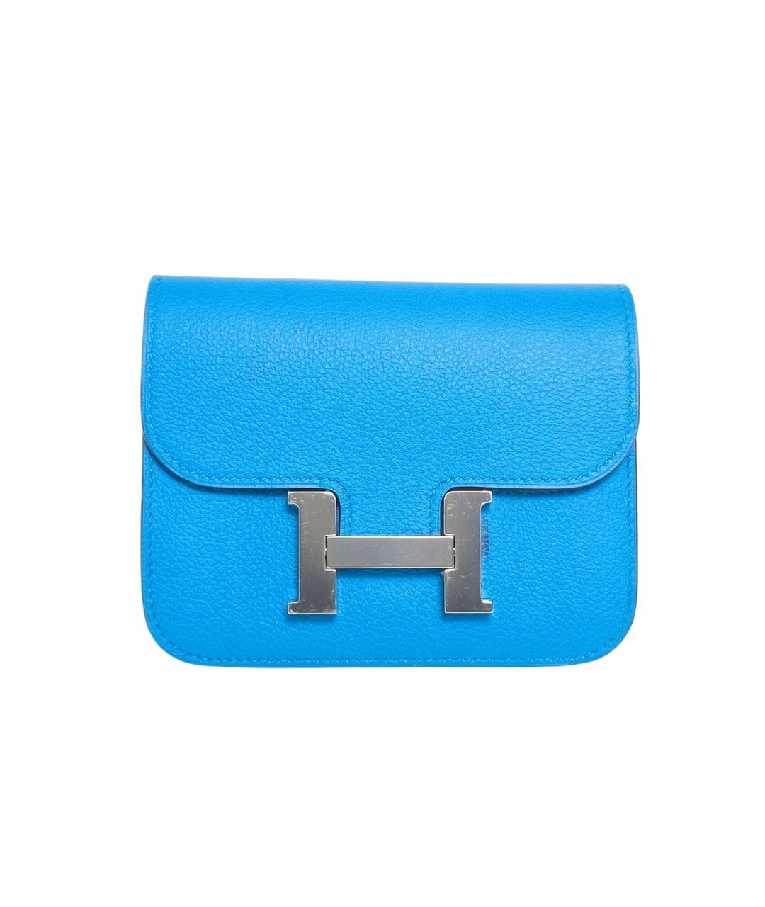 HERMES Синяя кожаная сумка через плечо, фото 1