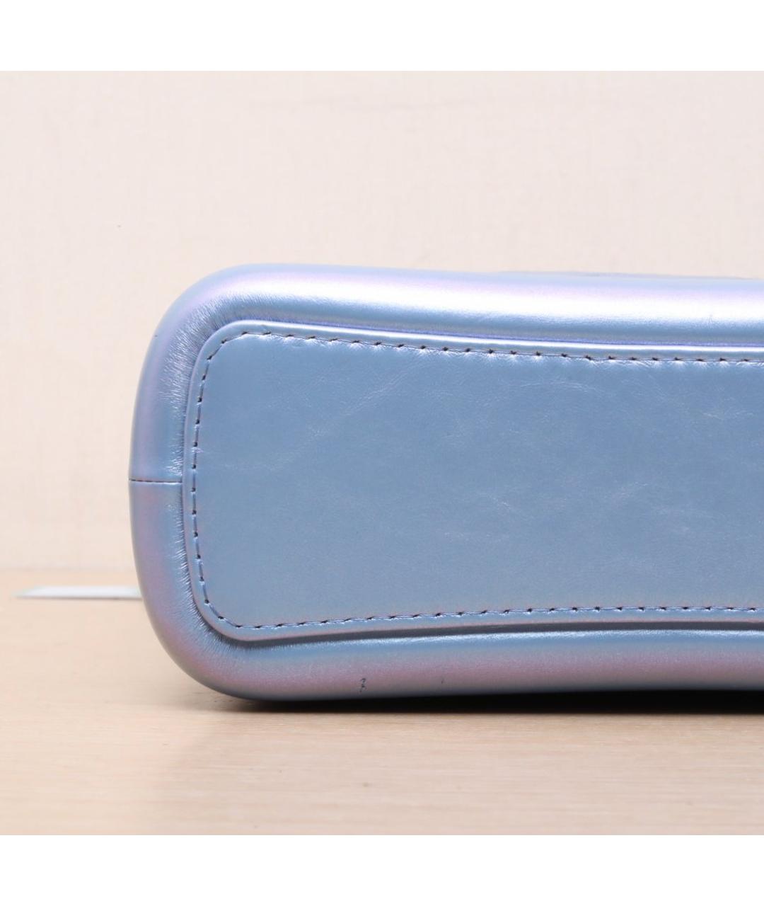 CHANEL Синяя кожаная сумка через плечо, фото 9