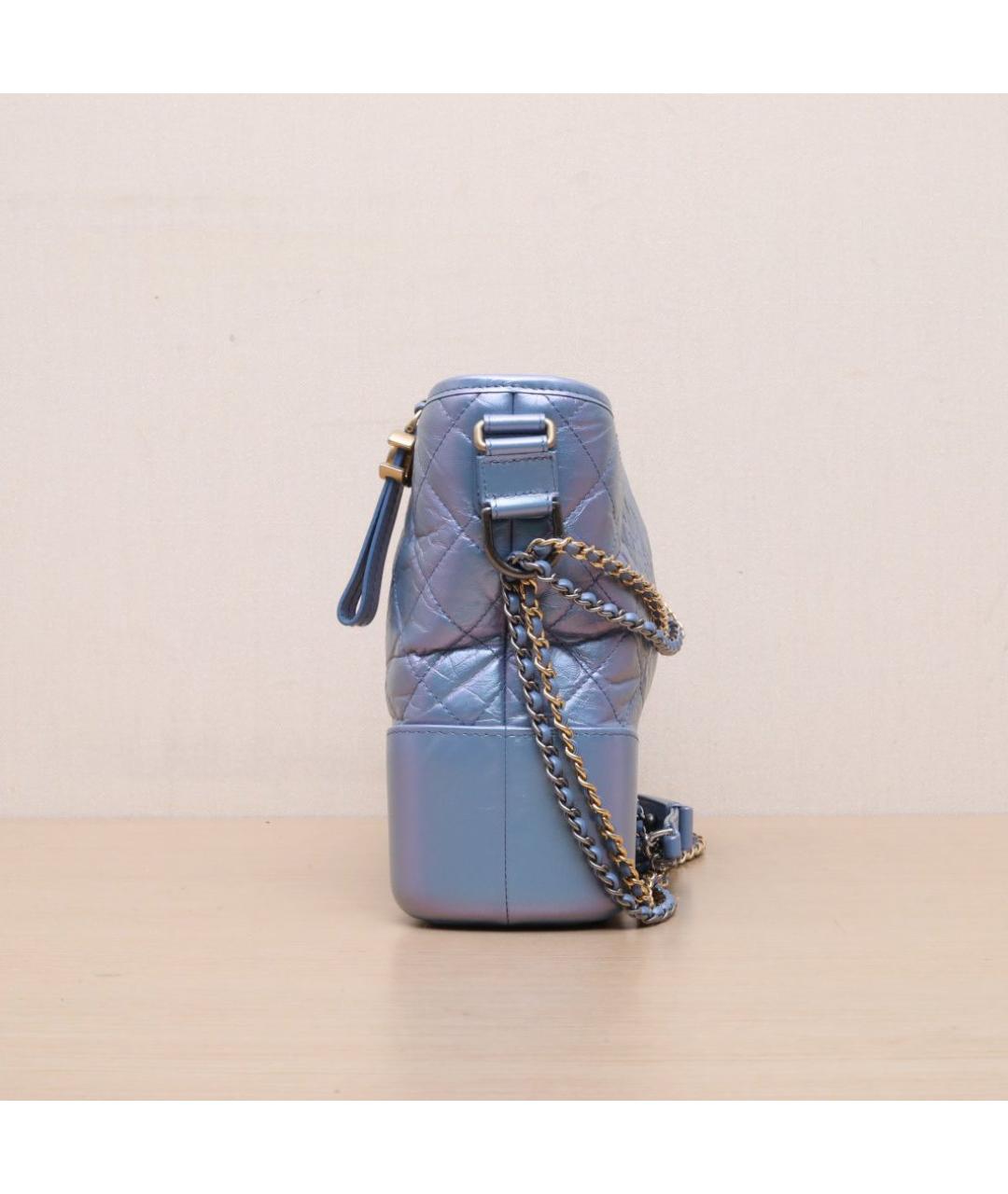 CHANEL Синяя кожаная сумка через плечо, фото 5