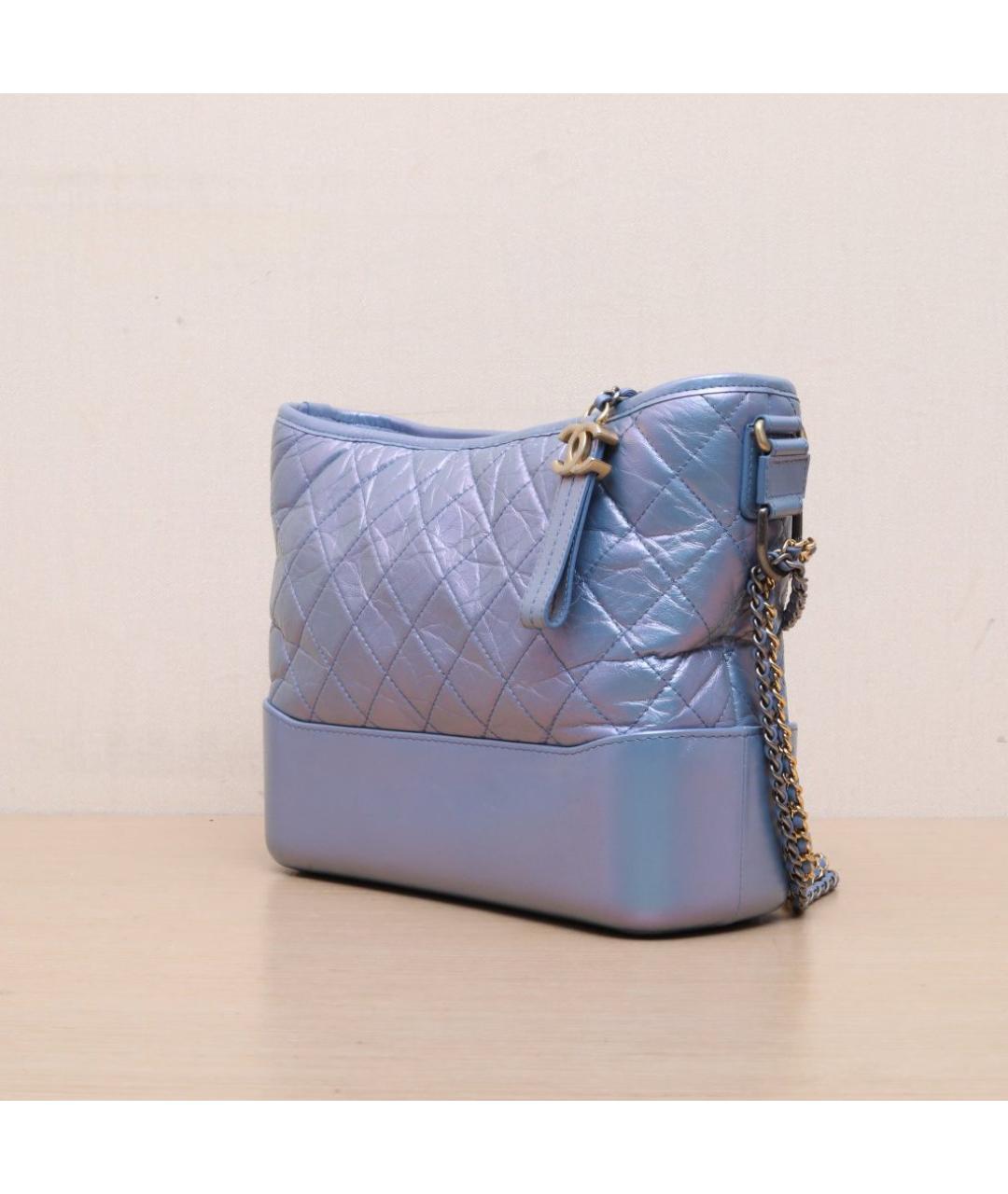 CHANEL Синяя кожаная сумка через плечо, фото 4
