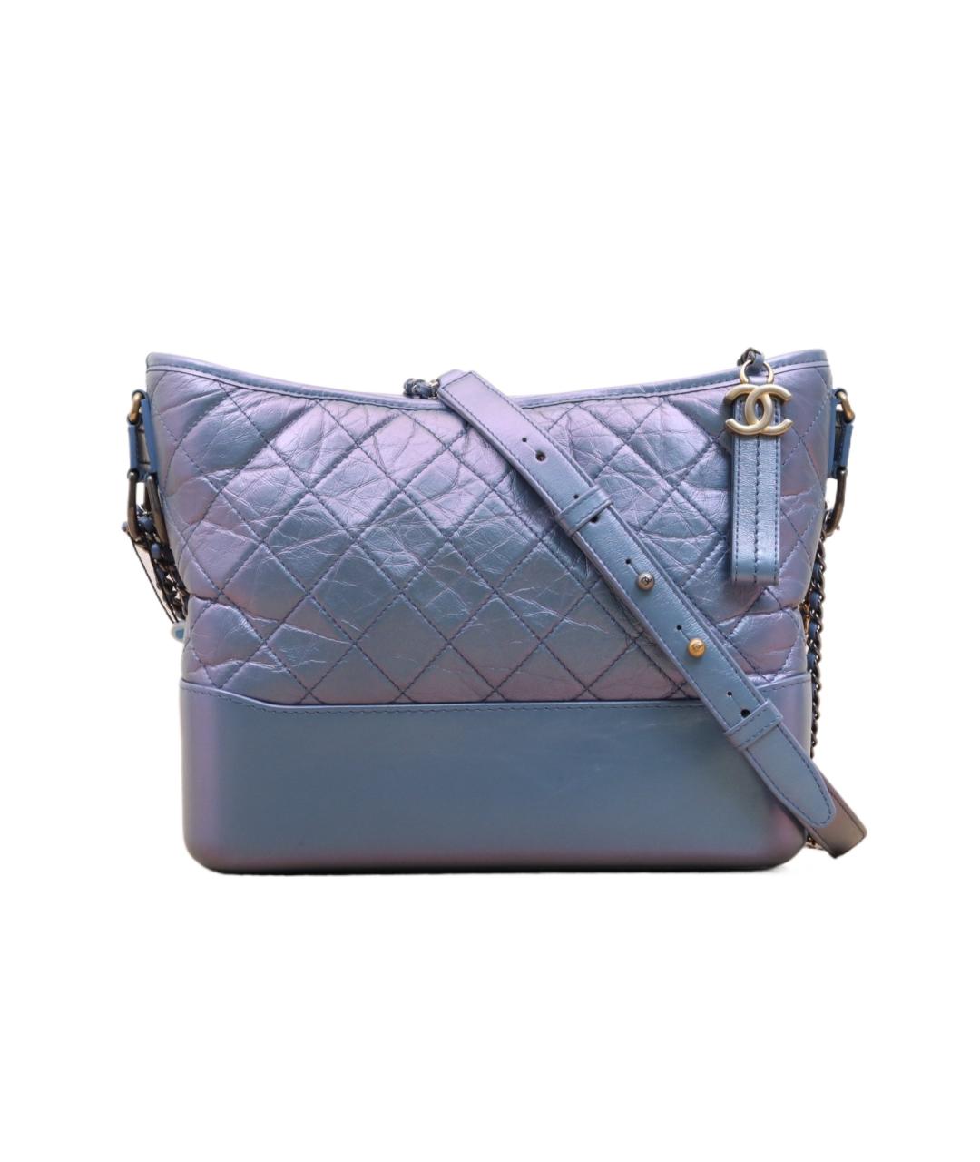 CHANEL Синяя кожаная сумка через плечо, фото 10