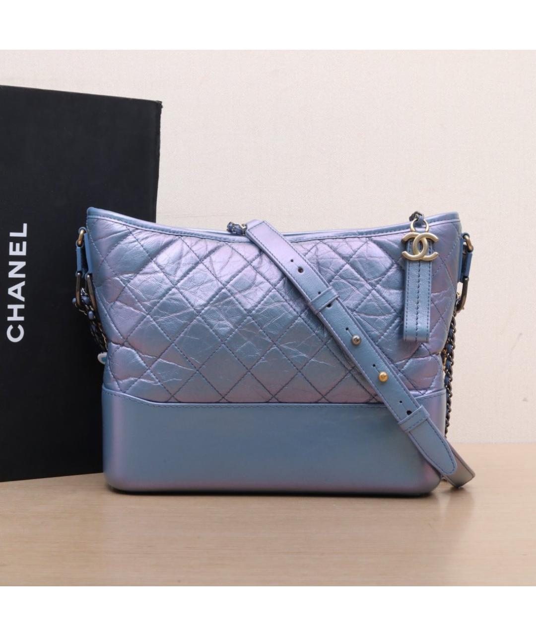 CHANEL Синяя кожаная сумка через плечо, фото 2