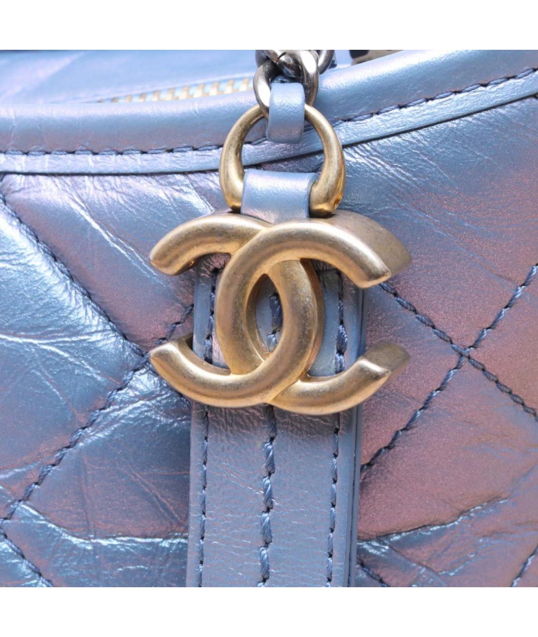CHANEL Синяя кожаная сумка через плечо, фото 8