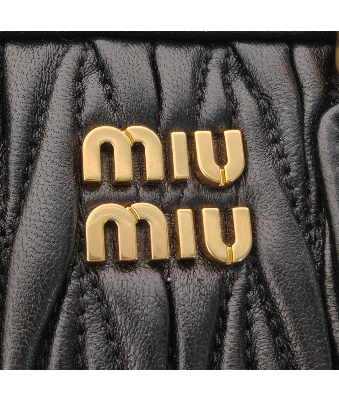 MIU MIU Черная кожаная сумка через плечо, фото 7