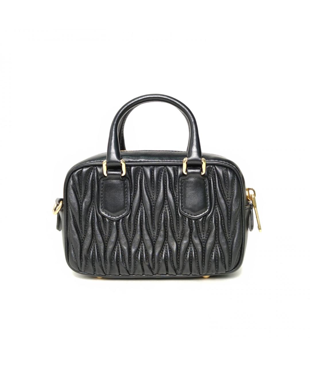 MIU MIU Черная кожаная сумка через плечо, фото 4