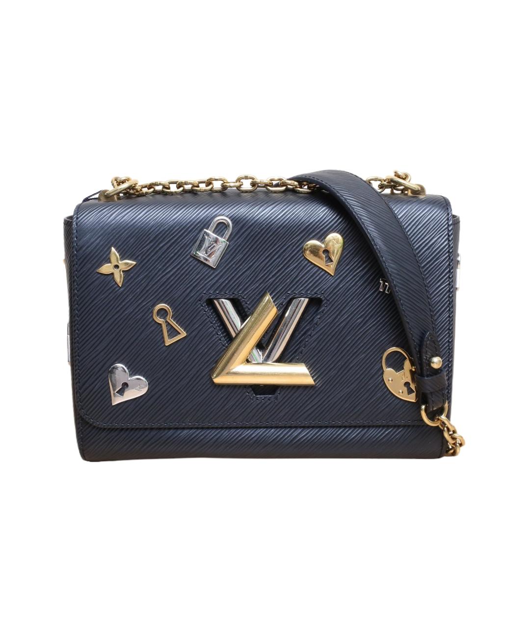 LOUIS VUITTON Темно-синяя кожаная сумка через плечо, фото 1