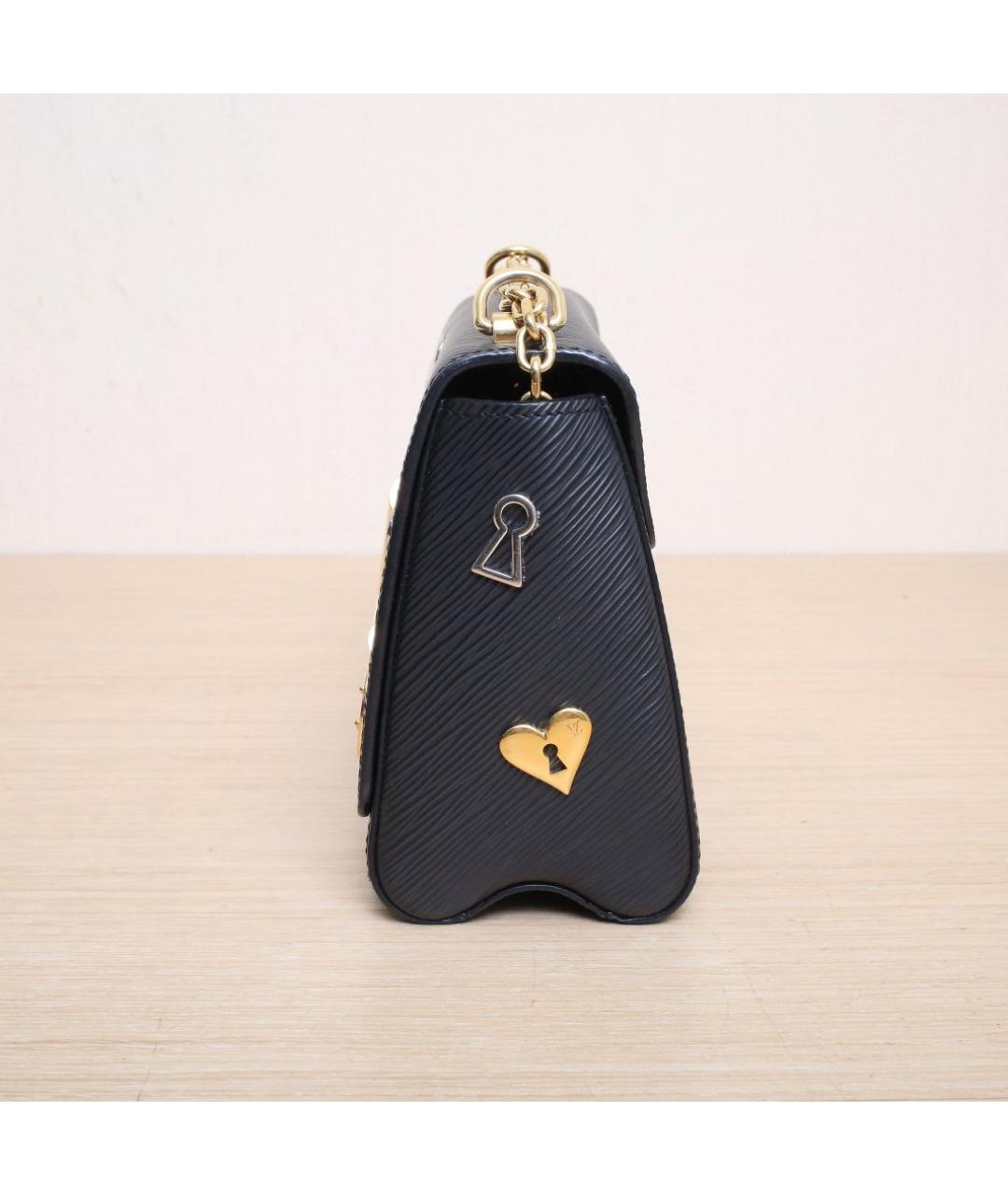 LOUIS VUITTON Темно-синяя кожаная сумка через плечо, фото 4