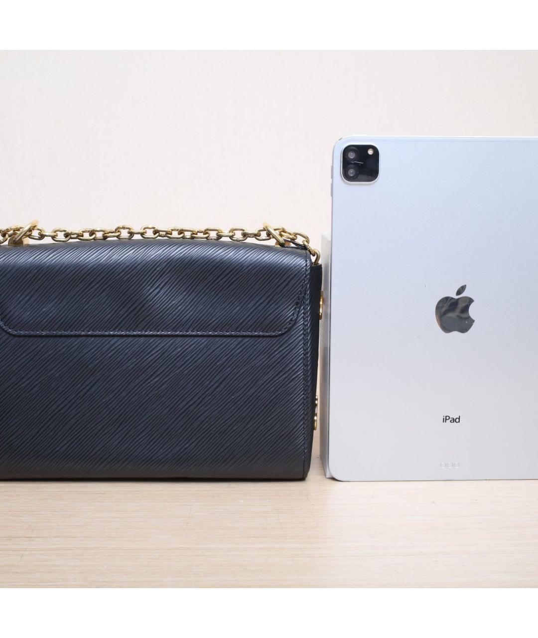 LOUIS VUITTON Темно-синяя кожаная сумка через плечо, фото 6