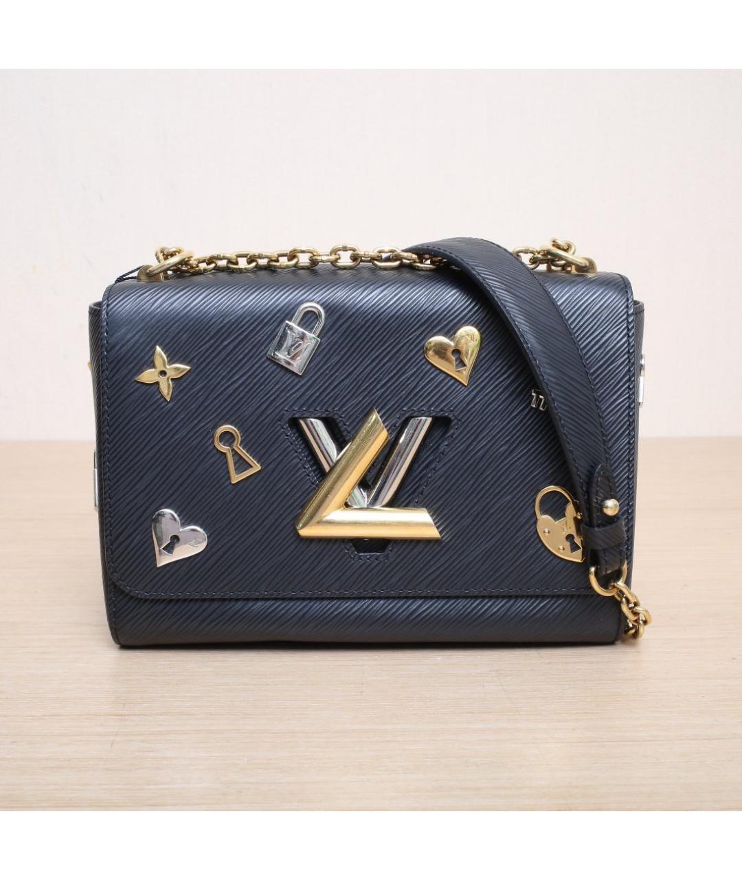 LOUIS VUITTON Темно-синяя кожаная сумка через плечо, фото 2