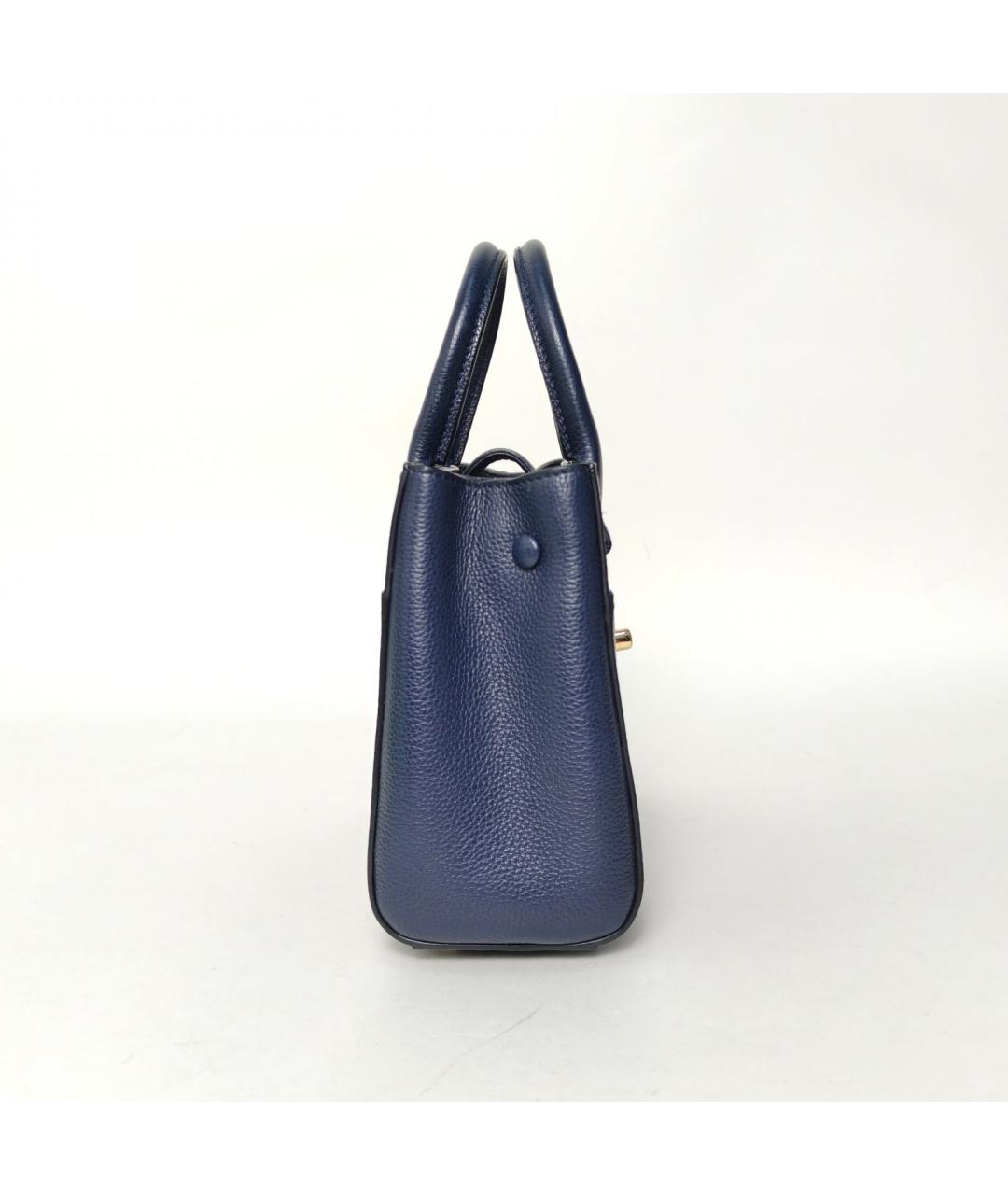 CHANEL Темно-синяя кожаная сумка через плечо, фото 3