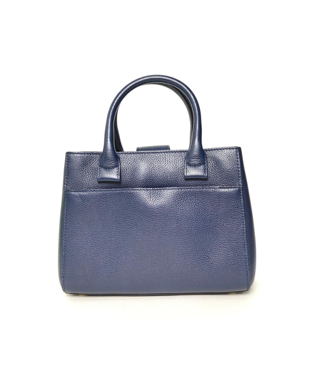 CHANEL Темно-синяя кожаная сумка через плечо, фото 4