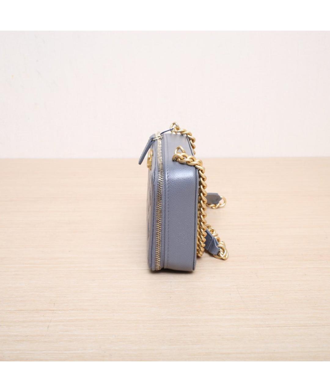 CHANEL Фиолетовая кожаная сумка через плечо, фото 4