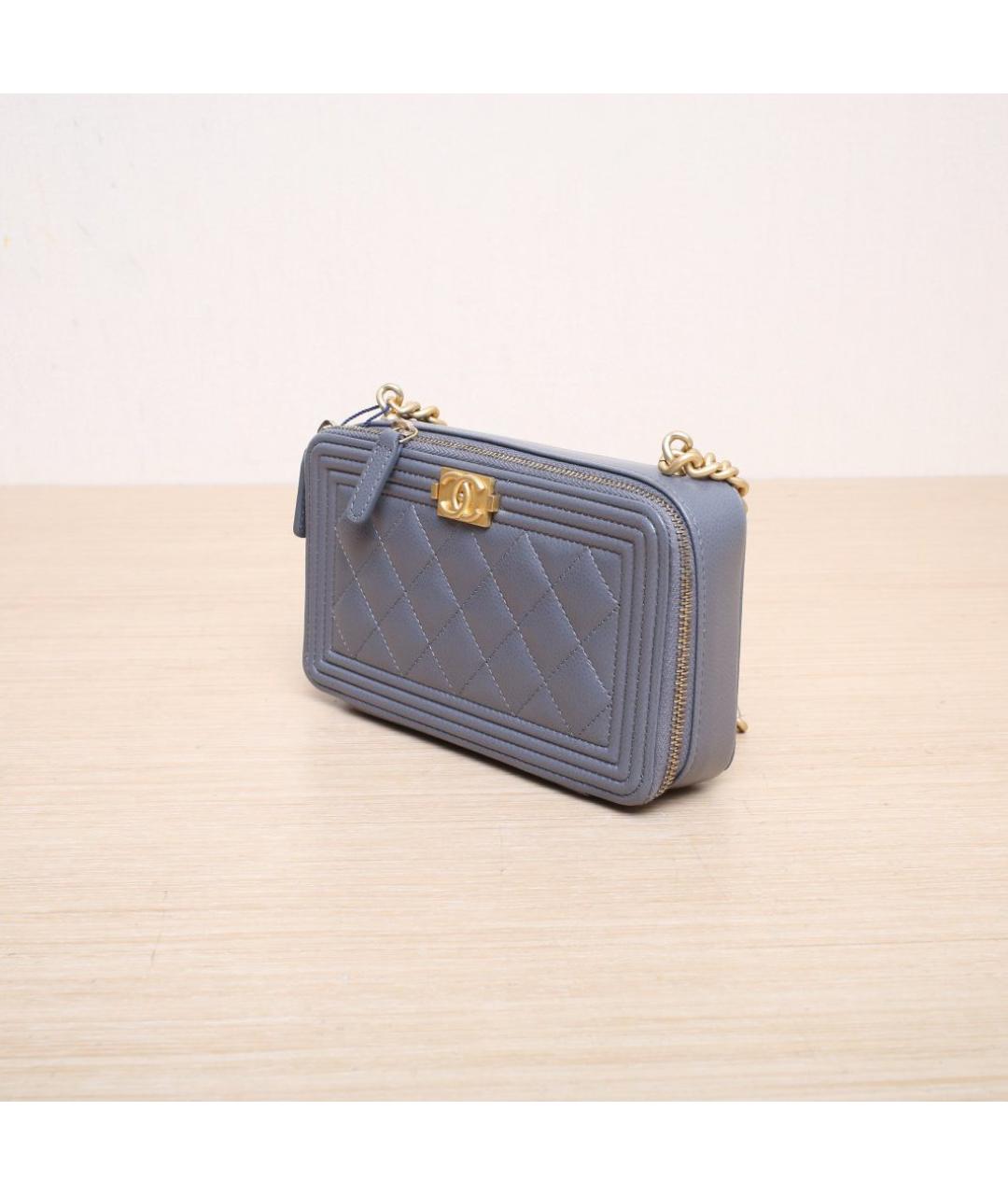 CHANEL Фиолетовая кожаная сумка через плечо, фото 3