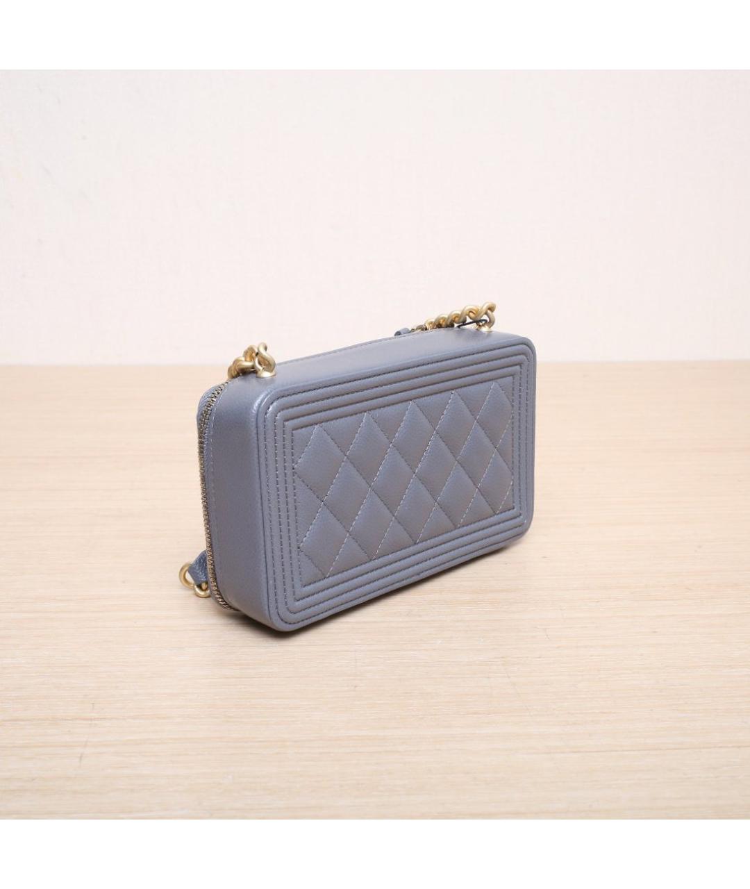 CHANEL Фиолетовая кожаная сумка через плечо, фото 5