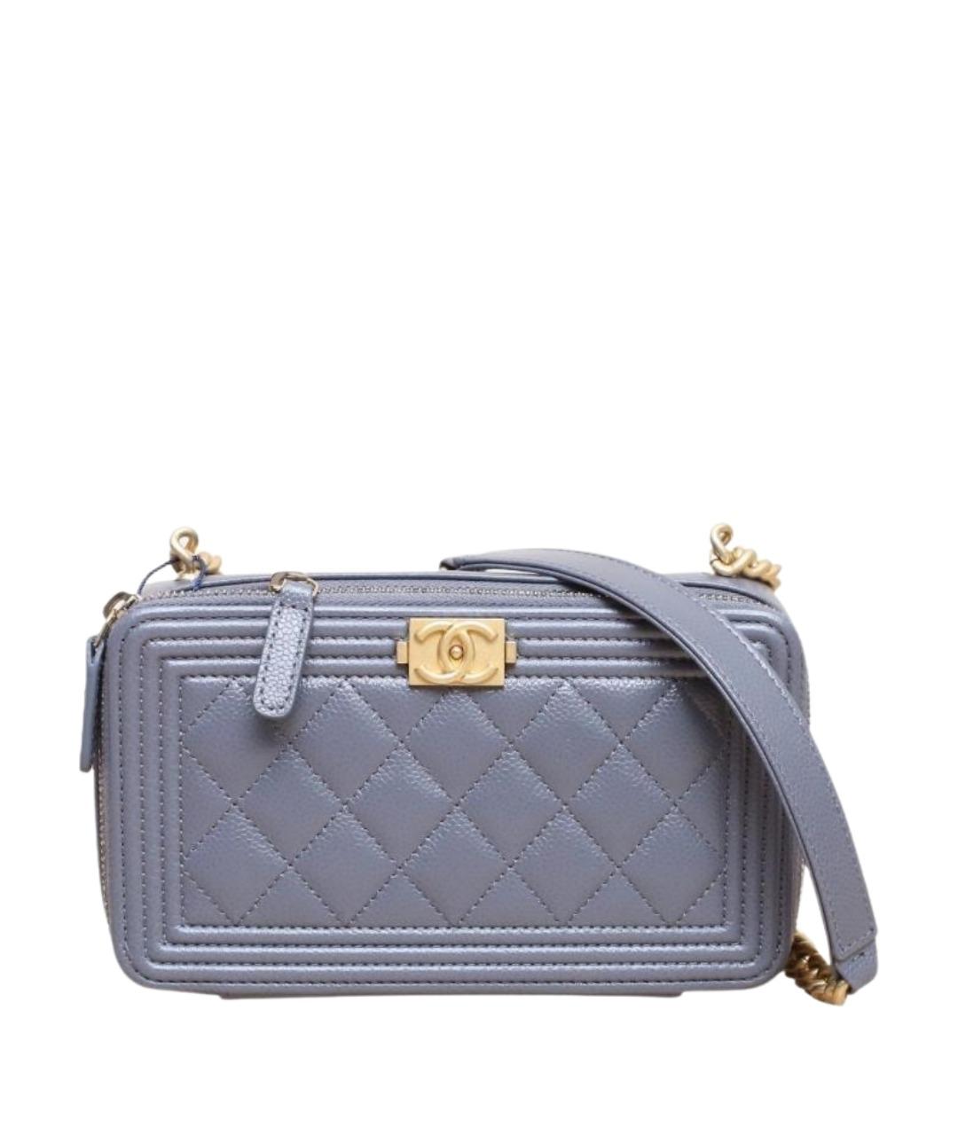 CHANEL Фиолетовая кожаная сумка через плечо, фото 1