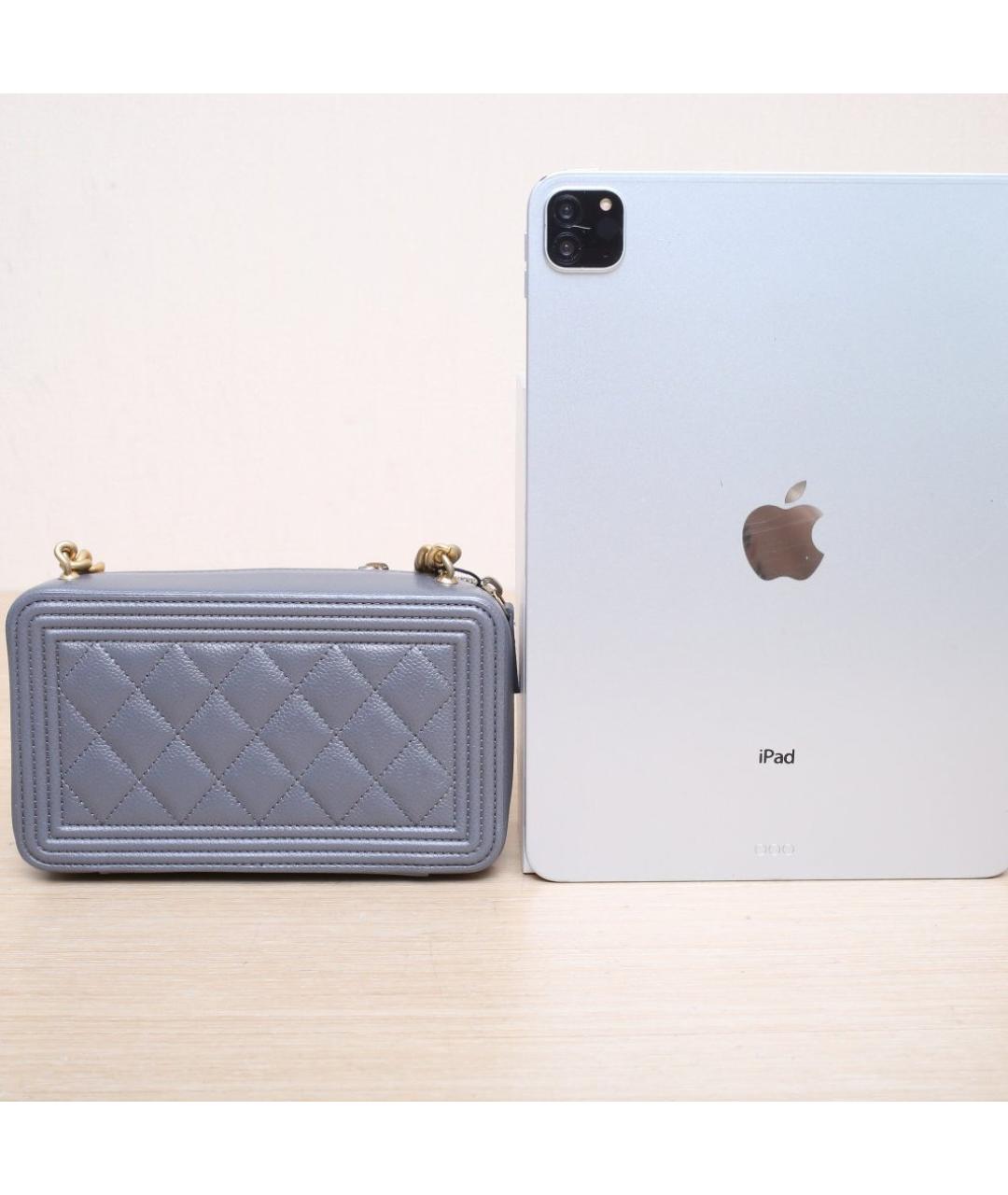 CHANEL Фиолетовая кожаная сумка через плечо, фото 6